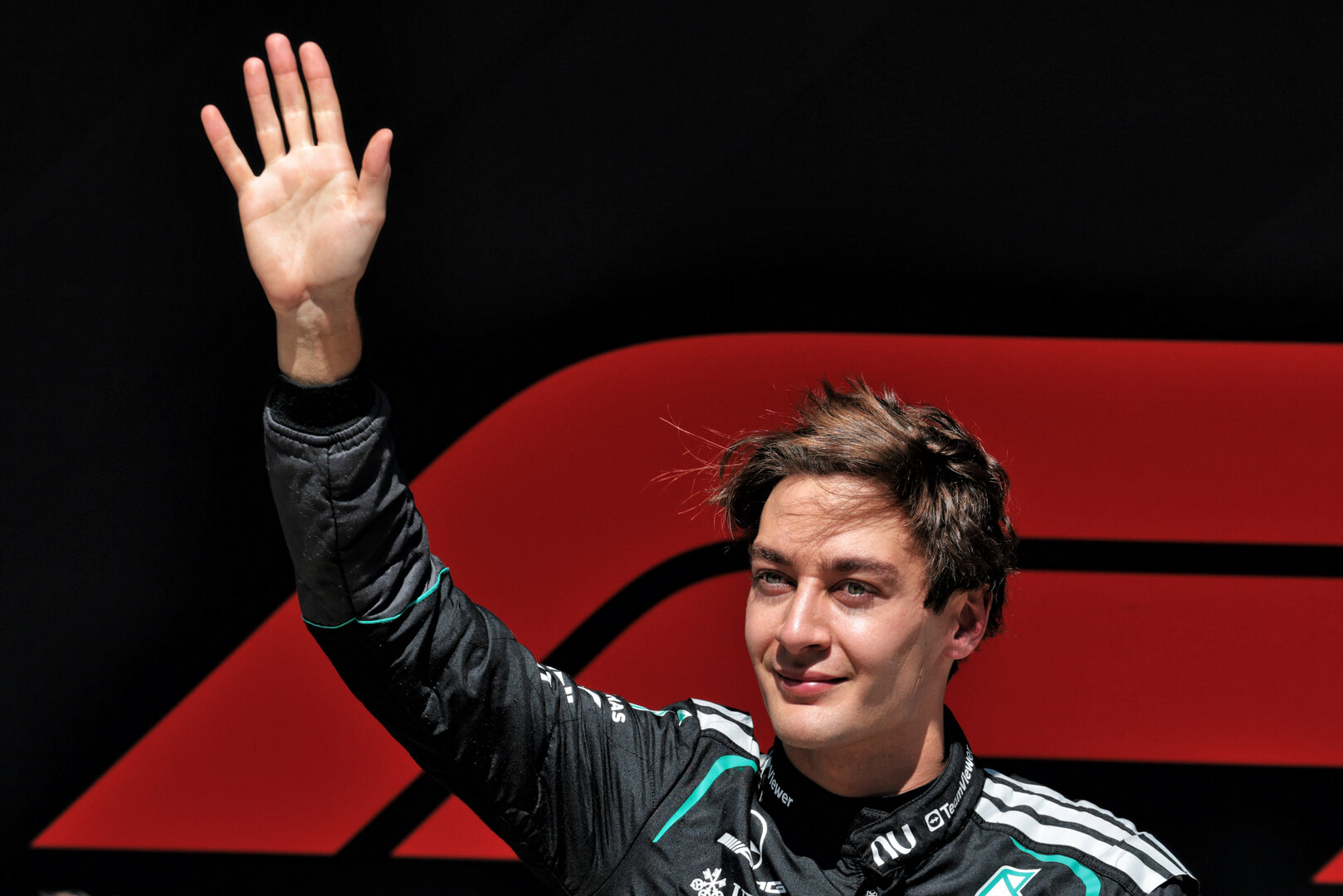 GP CINA, Sprint winner George Russell (GBR) Mercedes AMG Formula One Team celebrates in parc ferme.
14.03.2026. Formula 1 World Championship, Rd 2, Chinese Grand Prix, Shanghai, China, Sprint e Qualifiche Day.
- www.xpbimages.com, EMail: requests@xpbimages.com © Copyright: Moy / XPB Images