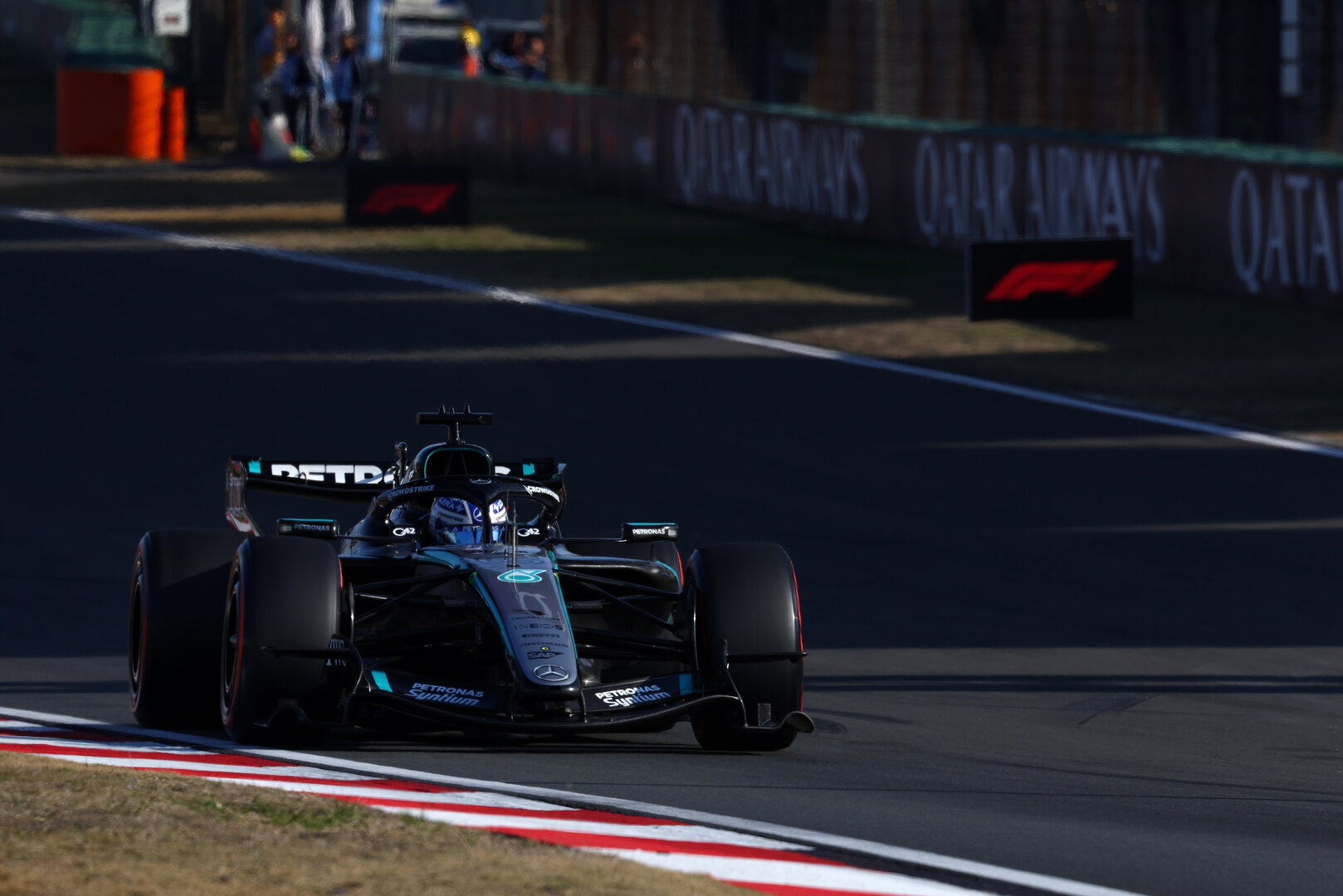 GP CINA, George Russell (GBR) Mercedes AMG Formula One Team W17.
14.03.2026. Formula 1 World Championship, Rd 2, Chinese Grand Prix, Shanghai, China, Sprint e Qualifiche Day.
 - www.xpbimages.com, EMail: requests@xpbimages.com © Copyright: Patching / XPB Images