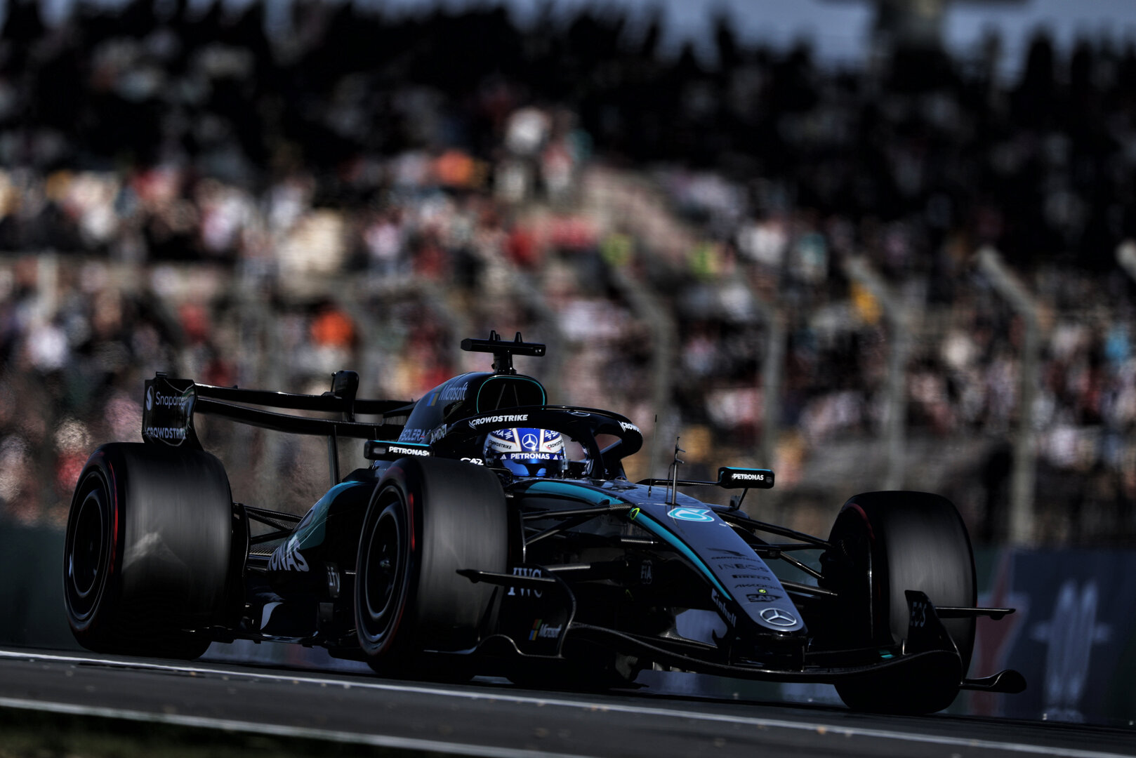 GP CINA, George Russell (GBR) Mercedes AMG Formula One Team W17.
14.03.2026. Formula 1 World Championship, Rd 2, Chinese Grand Prix, Shanghai, China, Sprint e Qualifiche Day.
- www.xpbimages.com, EMail: requests@xpbimages.com © Copyright: Charniaux / XPB Images