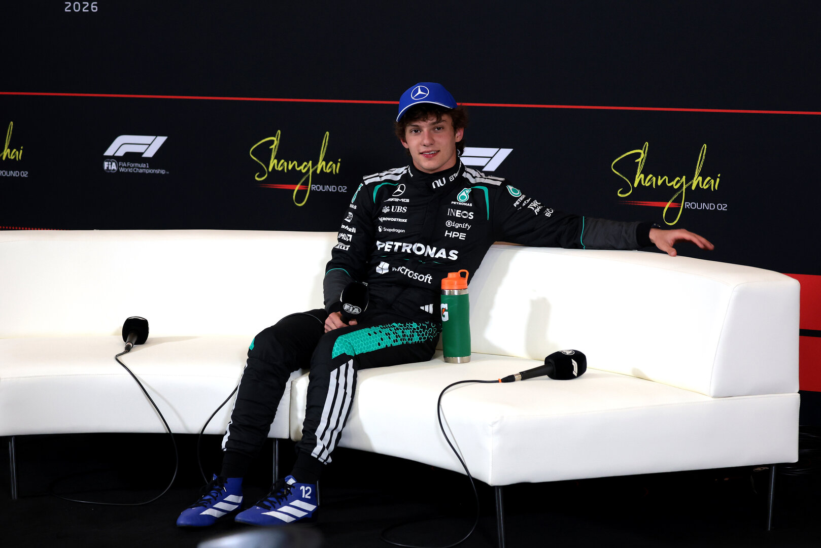 GP CINA, Andrea Kimi Antonelli (ITA) Mercedes AMG Formula One Team in the post qualifying FIA Press Conference.
14.03.2026. Formula 1 World Championship, Rd 2, Chinese Grand Prix, Shanghai, China, Sprint e Qualifiche Day.
- www.xpbimages.com, EMail: requests@xpbimages.com © Copyright: Moy / XPB Images