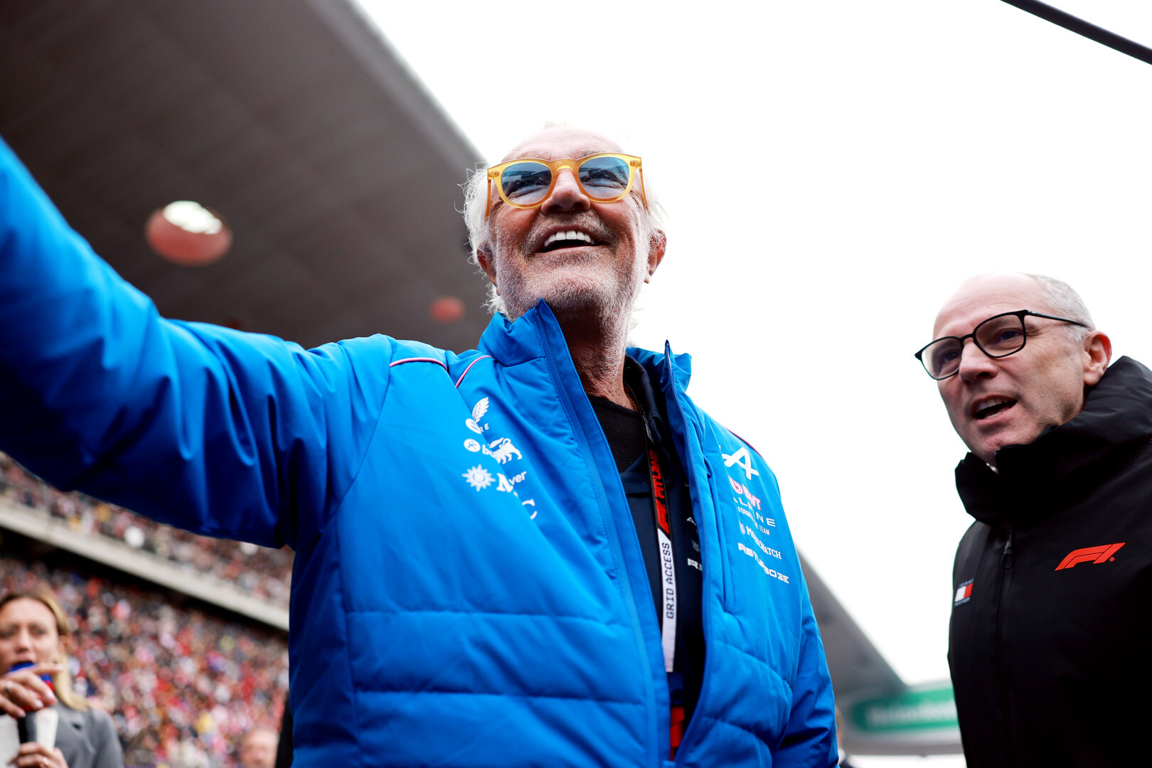 GP CINA, (L to R): Flavio Briatore (ITA) Alpine F1 Team Executive Advisor with Stefano Domenicali (ITA) Formula One President e CEO on the grid.
15.03.2026. Formula 1 World Championship, Rd 2, Chinese Grand Prix, Shanghai, China, Gara Day.
- www.xpbimages.com, EMail: requests@xpbimages.com © Copyright: Moy / XPB Images