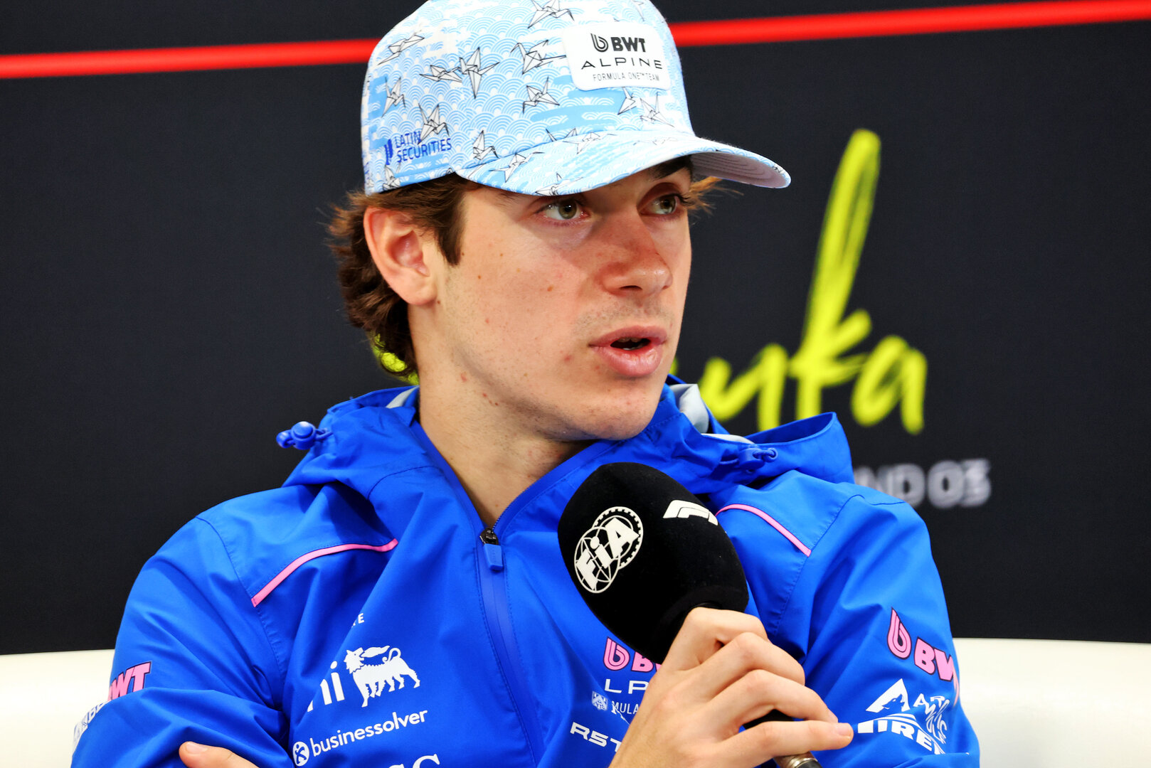 GP GIAPPONE, Franco Colapinto (ARG) Alpine F1 Team in the FIA Press Conference.
26.03.2026. Formula 1 World Championship, Rd 3, Japanese Grand Prix, Suzuka, Japan, Preparation Day.
- www.xpbimages.com, EMail: requests@xpbimages.com © Copyright: Bearne / XPB Images