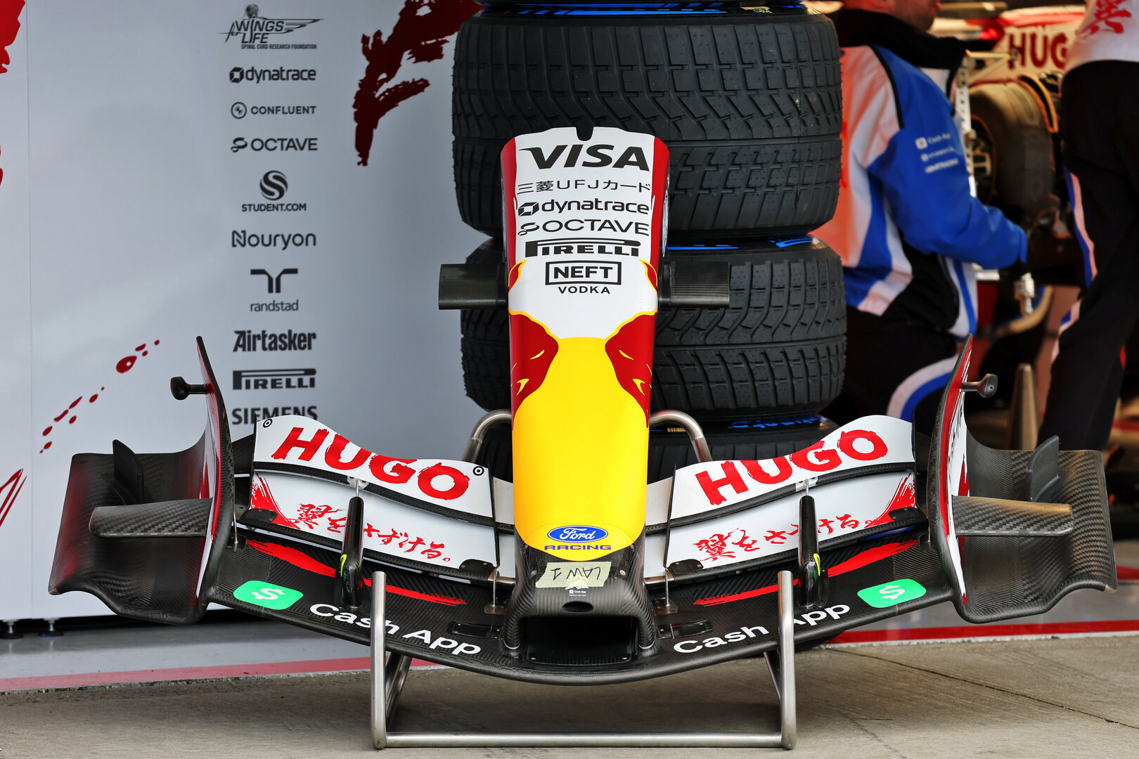 GP GIAPPONE, Racing Bulls Formula One Team VCARB 03 nosecone.
26.03.2026. Formula 1 World Championship, Rd 3, Japanese Grand Prix, Suzuka, Japan, Preparation Day.
- www.xpbimages.com, EMail: requests@xpbimages.com © Copyright: Batchelor / XPB Images