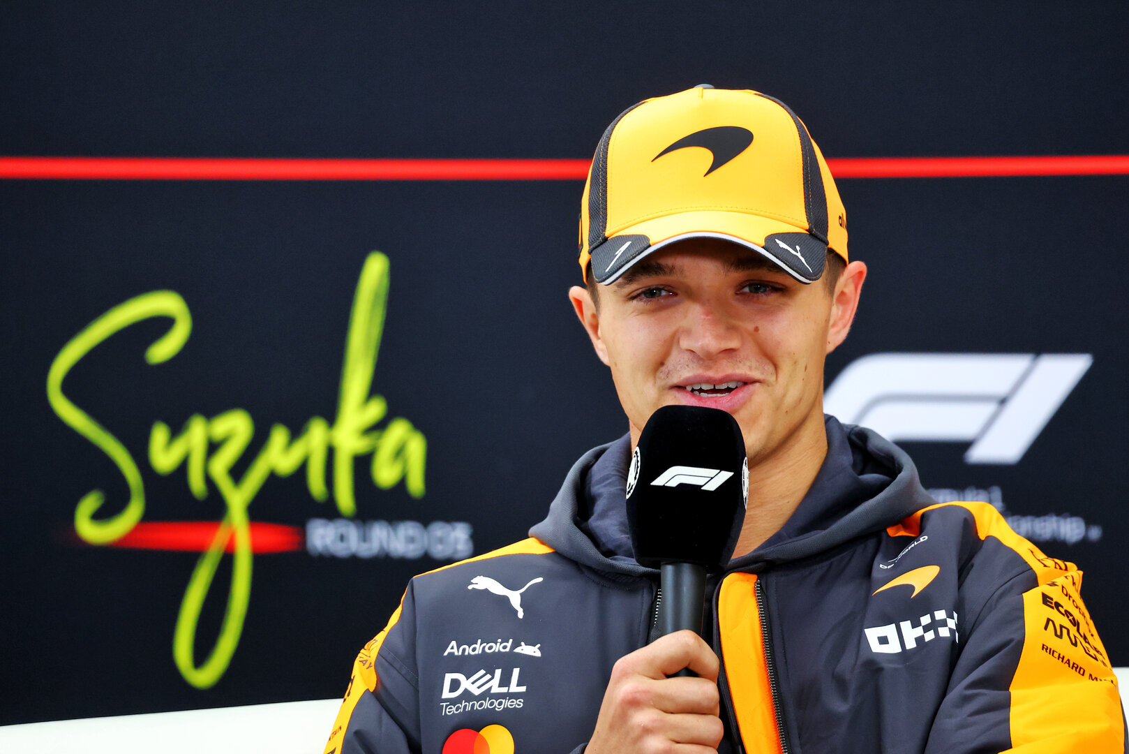 GP GIAPPONE, Lando Norris (GBR) McLaren F1 Team in the FIA Press Conference.
26.03.2026. Formula 1 World Championship, Rd 3, Japanese Grand Prix, Suzuka, Japan, Preparation Day.
- www.xpbimages.com, EMail: requests@xpbimages.com © Copyright: Bearne / XPB Images