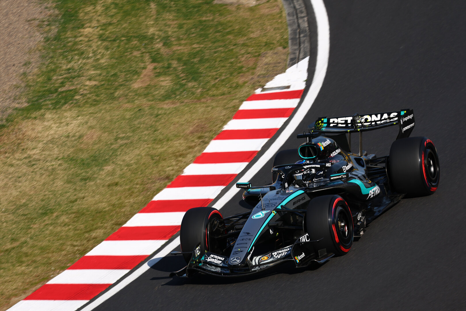 GP GIAPPONE, George Russell (GBR) Mercedes AMG Formula One Team W17.
27.03.2026. Formula 1 World Championship, Rd 3, Japanese Grand Prix, Suzuka, Japan, Practice Day.
- www.xpbimages.com, EMail: requests@xpbimages.com © Copyright: Bearne / XPB Images