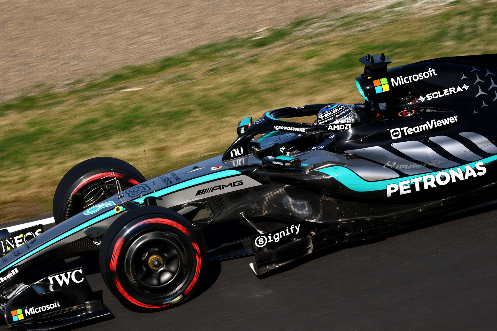 GP GIAPPONE, George Russell (GBR) Mercedes AMG Formula One Team W17.
27.03.2026. Formula 1 World Championship, Rd 3, Japanese Grand Prix, Suzuka, Japan, Practice Day.
- www.xpbimages.com, EMail: requests@xpbimages.com © Copyright: Bearne / XPB Images