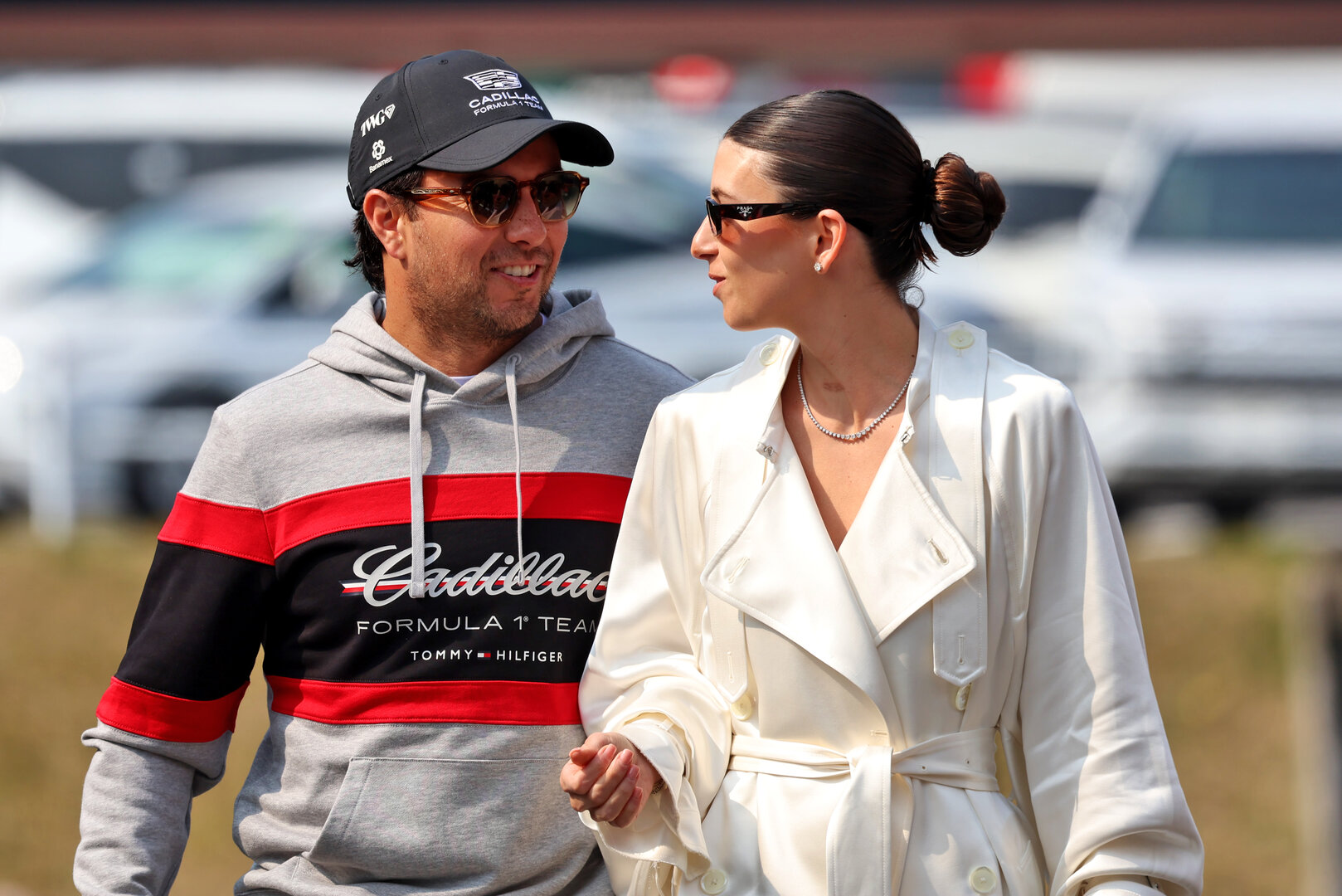 GP GIAPPONE, (L to R): Sergio Perez (MEX) Cadillac Formula 1 Team with sua moglie Carola Martinez (MEX).
29.03.2026. Formula 1 World Championship, Rd 3, Japanese Grand Prix, Suzuka, Japan, Gara Day.
- www.xpbimages.com, EMail: requests@xpbimages.com © Copyright: Rew / XPB Images