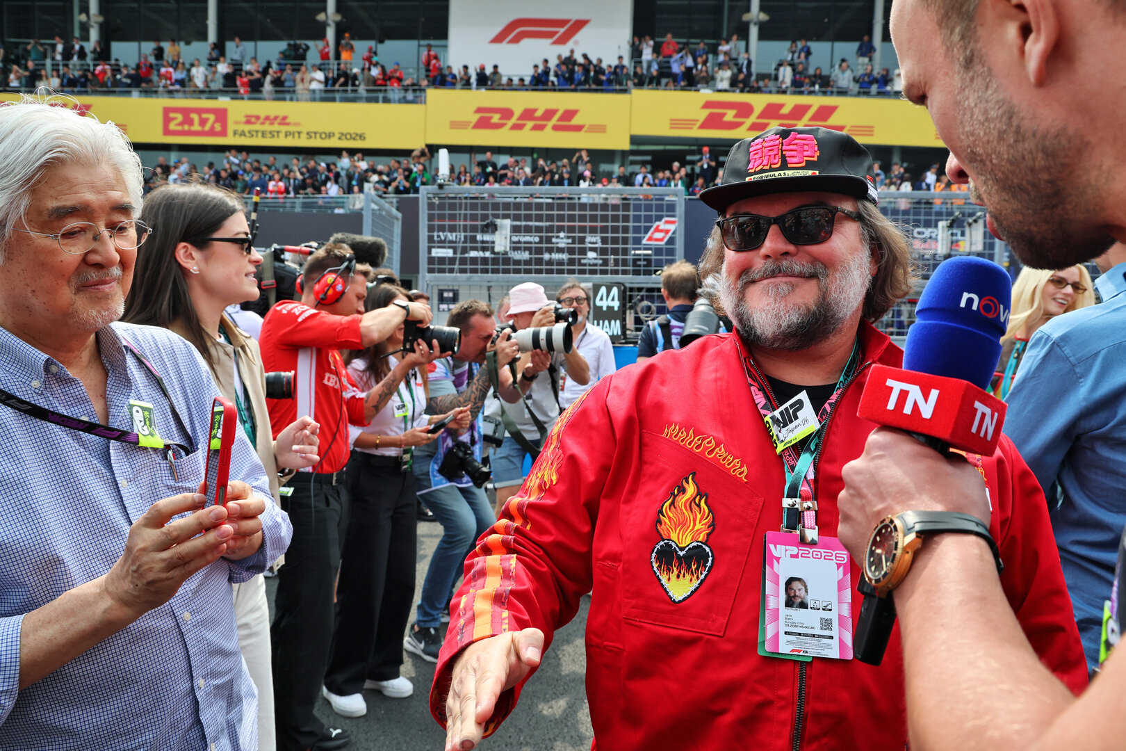 GP GIAPPONE, Jack Black (USA) Actor on the grid.
29.03.2026. Formula 1 World Championship, Rd 3, Japanese Grand Prix, Suzuka, Japan, Gara Day.
- www.xpbimages.com, EMail: requests@xpbimages.com © Copyright: Batchelor / XPB Images