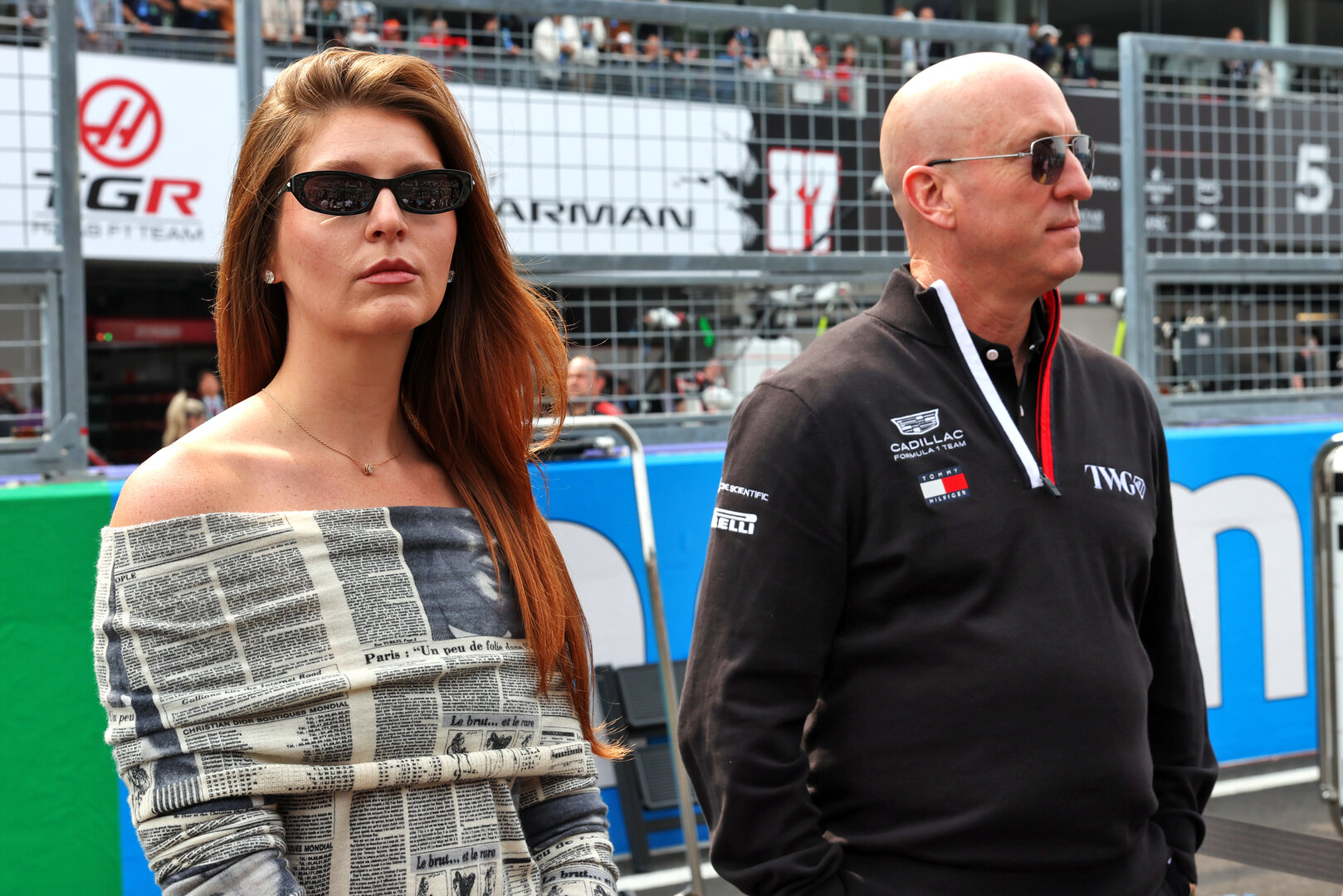 GP GIAPPONE, (L to R): Cassidy Towriss with her husband Dan Towriss (USA) Cadillac F1 Team e TWG Motorsports CEO on the grid.
29.03.2026. Formula 1 World Championship, Rd 3, Japanese Grand Prix, Suzuka, Japan, Gara Day.
- www.xpbimages.com, EMail: requests@xpbimages.com © Copyright: Rew / XPB Images