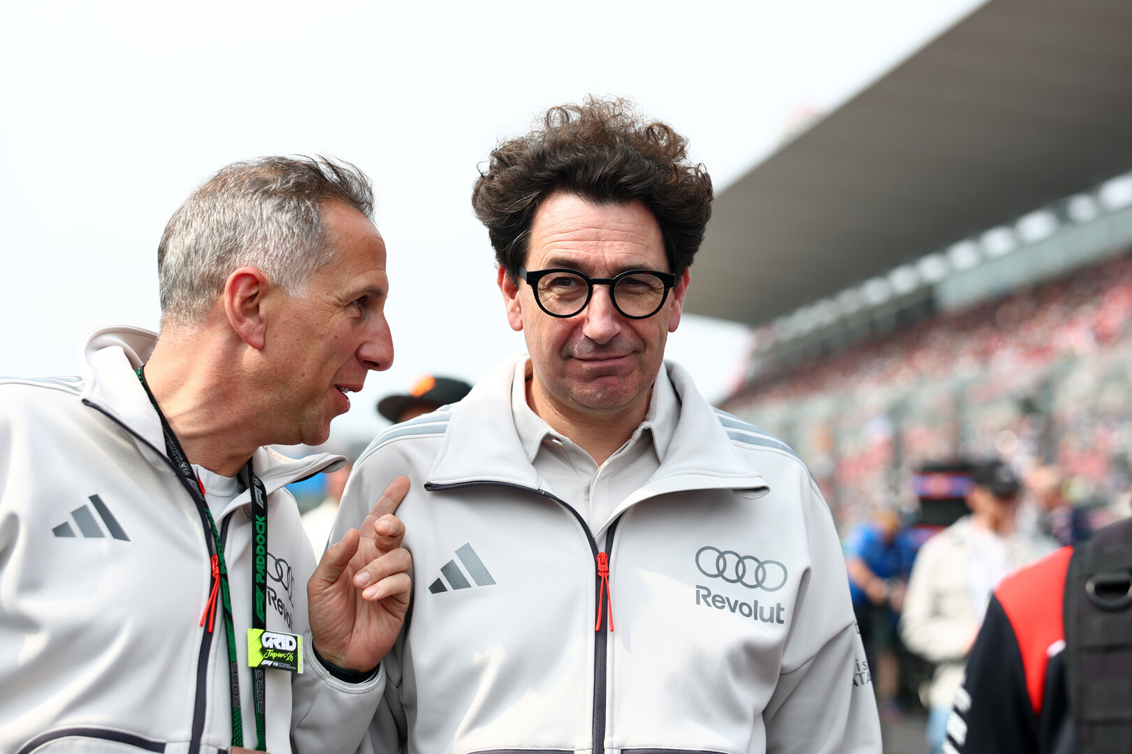GP GIAPPONE, Mattia Binotto (ITA) Audi F1 Team Motorsport Chief Operating e Chief Technical Officer on the grid.
29.03.2026. Formula 1 World Championship, Rd 3, Japanese Grand Prix, Suzuka, Japan, Gara Day.
- www.xpbimages.com, EMail: requests@xpbimages.com © Copyright: Bearne / XPB Images