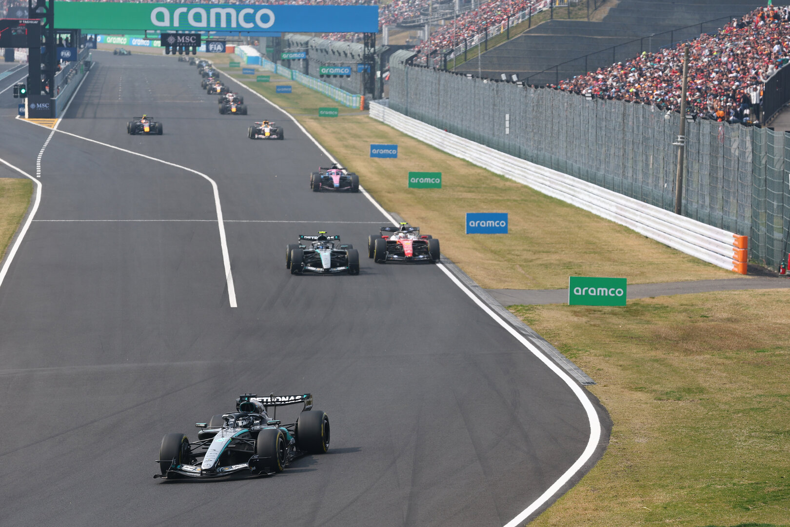 GP GIAPPONE, George Russell (GBR) Mercedes AMG Formula One Team W17.
29.03.2026. Formula 1 World Championship, Rd 3, Japanese Grand Prix, Suzuka, Japan, Gara Day.
- www.xpbimages.com, EMail: requests@xpbimages.com © Copyright: Bearne / XPB Images
