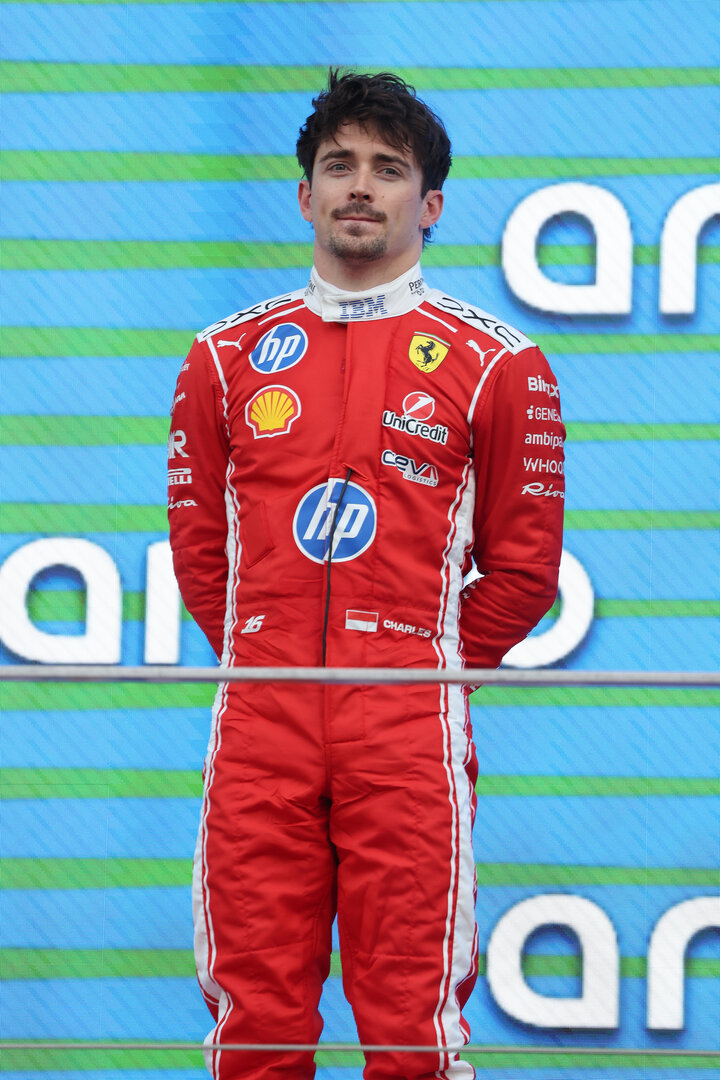 GP GIAPPONE, Third placed Charles Leclerc (MON) Ferrari on the podium.
29.03.2026. Formula 1 World Championship, Rd 3, Japanese Grand Prix, Suzuka, Japan, Gara Day.
- www.xpbimages.com, EMail: requests@xpbimages.com © Copyright: Bearne / XPB Images