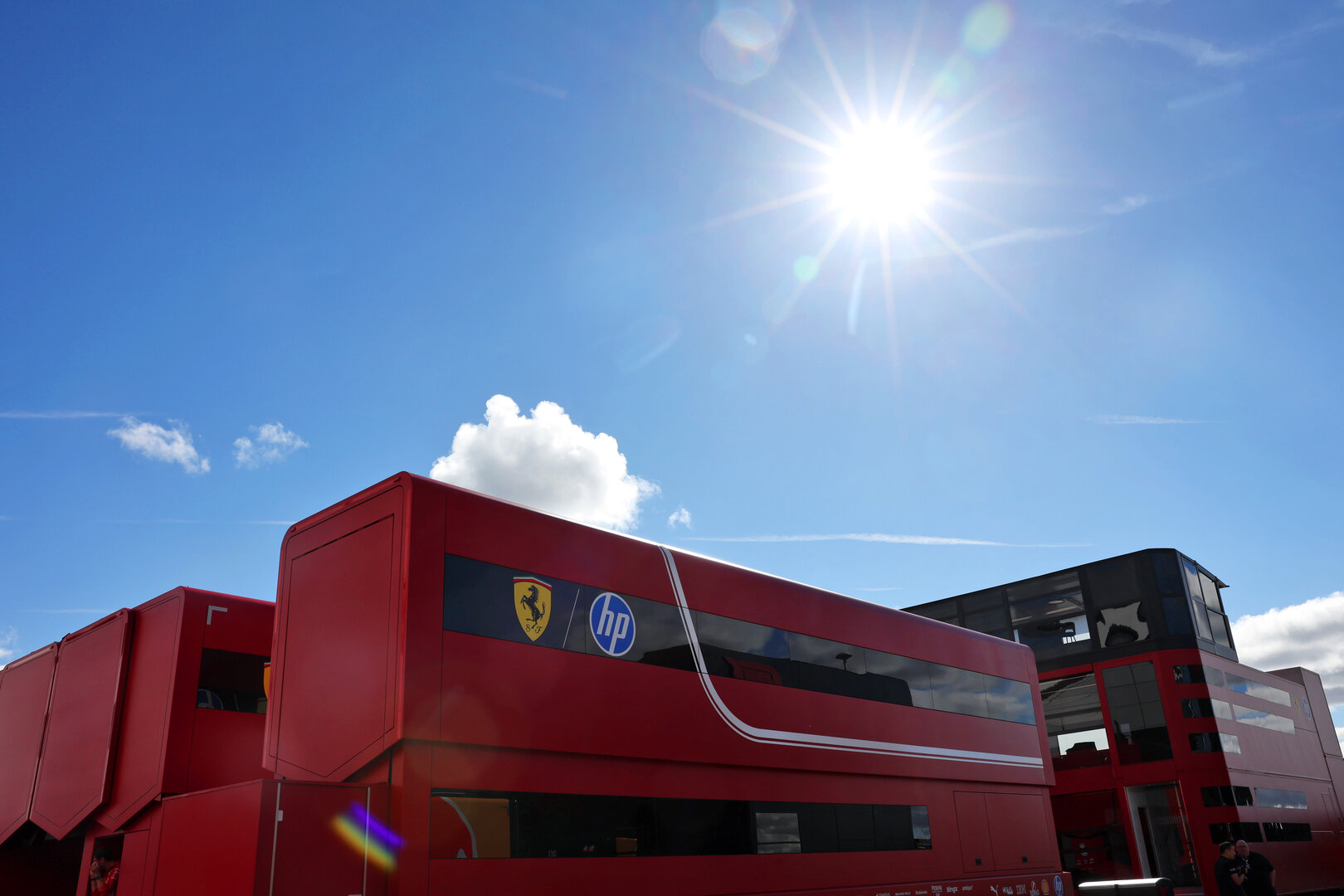 GP GRAN BRETAGNA, Ferrari trucks in the paddock.
02.07.2026. Formula 1 World Championship, Rd 9, British Grand Prix, Silverstone, England, Preparation Day.
- www.xpbimages.com, EMail: requests@xpbimages.com © Copyright: Bearne / XPB Images