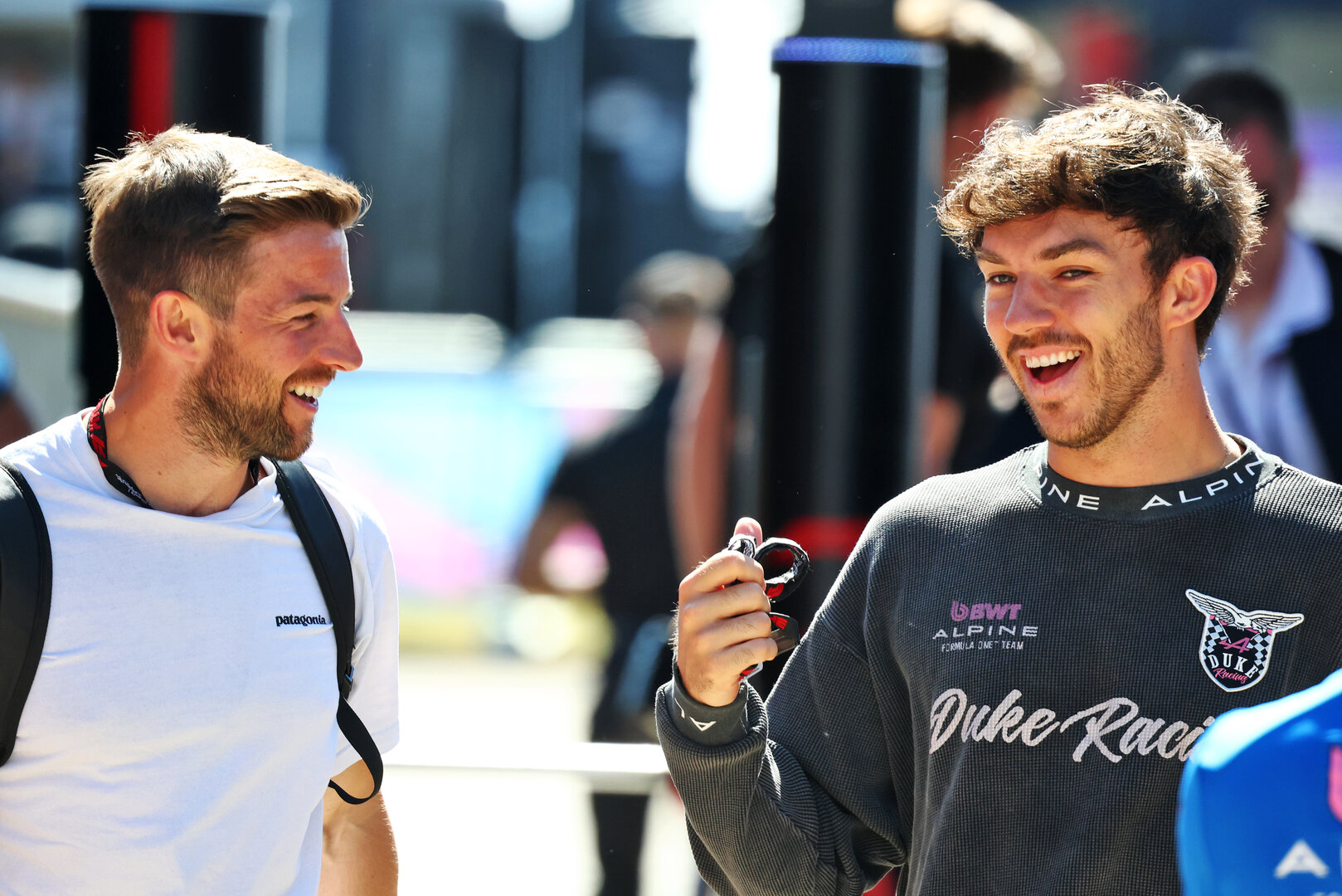 GP GRAN BRETAGNA, (L to R): Ben Thorne (GBR) Alpine F1 Team Performance Coach with Pierre Gasly (FRA) Alpine F1 Team.
02.07.2026. Formula 1 World Championship, Rd 9, British Grand Prix, Silverstone, England, Preparation Day.
- www.xpbimages.com, EMail: requests@xpbimages.com © Copyright: Bearne / XPB Images