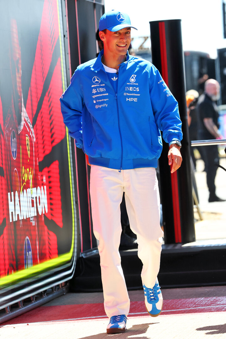 GP GRAN BRETAGNA, George Russell (GBR) Mercedes AMG Formula One Team.
02.07.2026. Formula 1 World Championship, Rd 9, British Grand Prix, Silverstone, England, Preparation Day.
- www.xpbimages.com, EMail: requests@xpbimages.com © Copyright: Bearne / XPB Images