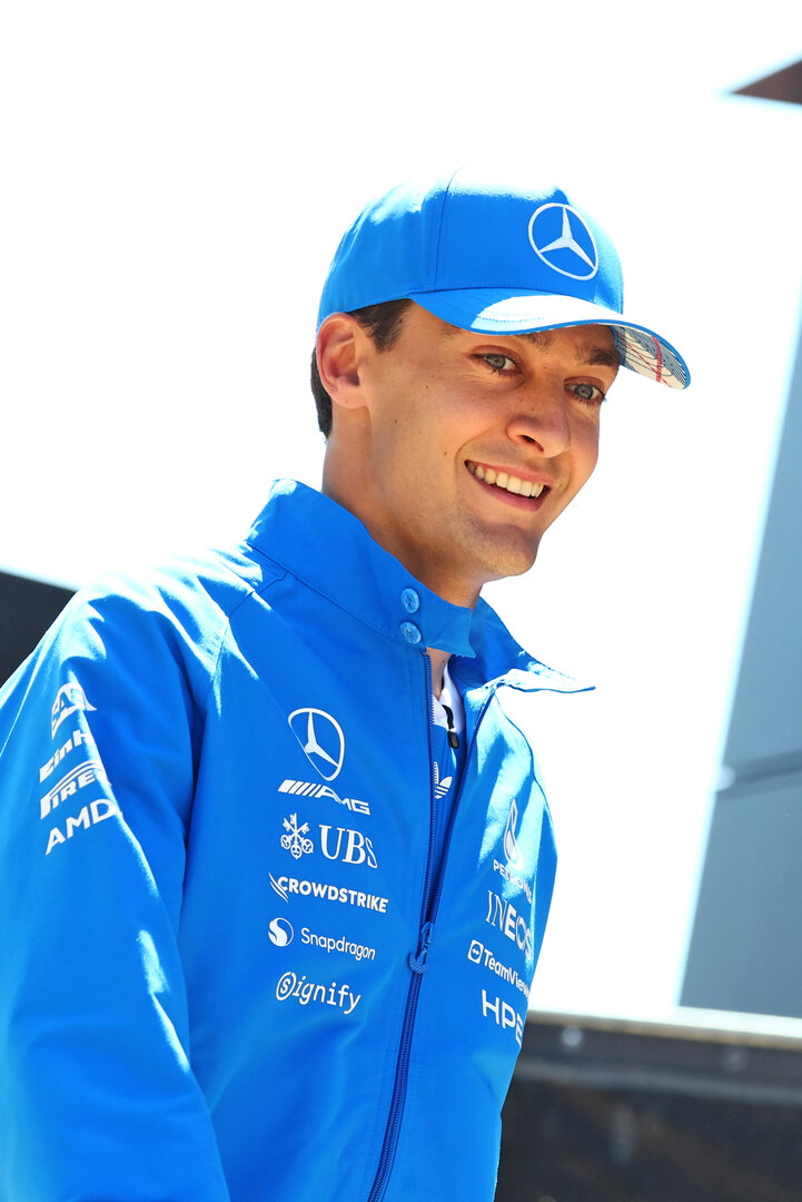 GP GRAN BRETAGNA, George Russell (GBR) Mercedes AMG Formula One Team.
02.07.2026. Formula 1 World Championship, Rd 9, British Grand Prix, Silverstone, England, Preparation Day.
- www.xpbimages.com, EMail: requests@xpbimages.com © Copyright: Bearne / XPB Images