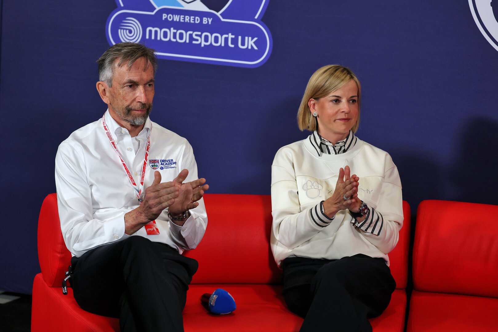 GP GRAN BRETAGNA, (L to R): Hugh Chambers (GBR) Motorsport UK Chief Executive Officer e Susie Wolff (GBR) F1 Academy Managing Director - Motorsport UK Driver Academy Press Conference.
02.07.2026. Formula 1 World Championship, Rd 9, British Grand Prix, Silverstone, England, Preparation Day.
- www.xpbimages.com, EMail: requests@xpbimages.com © Copyright: Moy / XPB Images