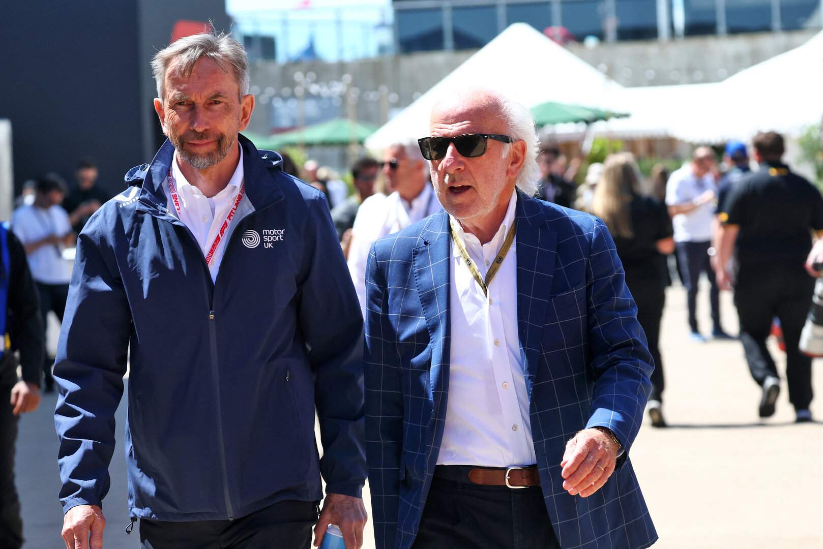 GP GRAN BRETAGNA, (L to R): Hugh Chambers (GBR) Motorsport UK Chief Executive Officer with David Richards (GBR) Prodrive Chairman e Motorsport UK Chairman.
02.07.2026. Formula 1 World Championship, Rd 9, British Grand Prix, Silverstone, England, Preparation Day.
- www.xpbimages.com, EMail: requests@xpbimages.com © Copyright: Bearne / XPB Images