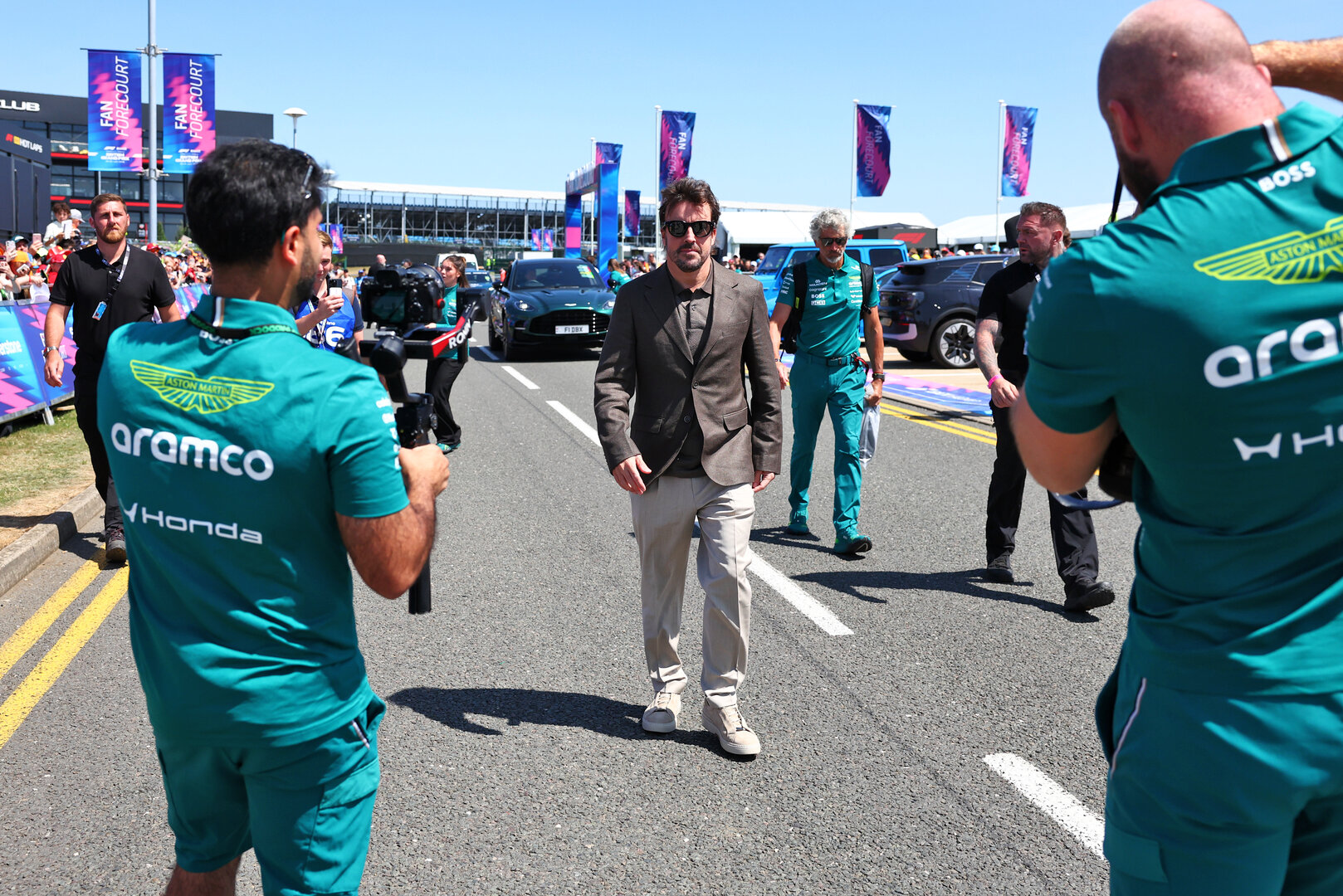 GP GRAN BRETAGNA, Fernando Alonso (ESP) Aston Martin F1 Team.
02.07.2026. Formula 1 World Championship, Rd 9, British Grand Prix, Silverstone, England, Preparation Day.
 - www.xpbimages.com, EMail: requests@xpbimages.com © Copyright: Patching / XPB Images