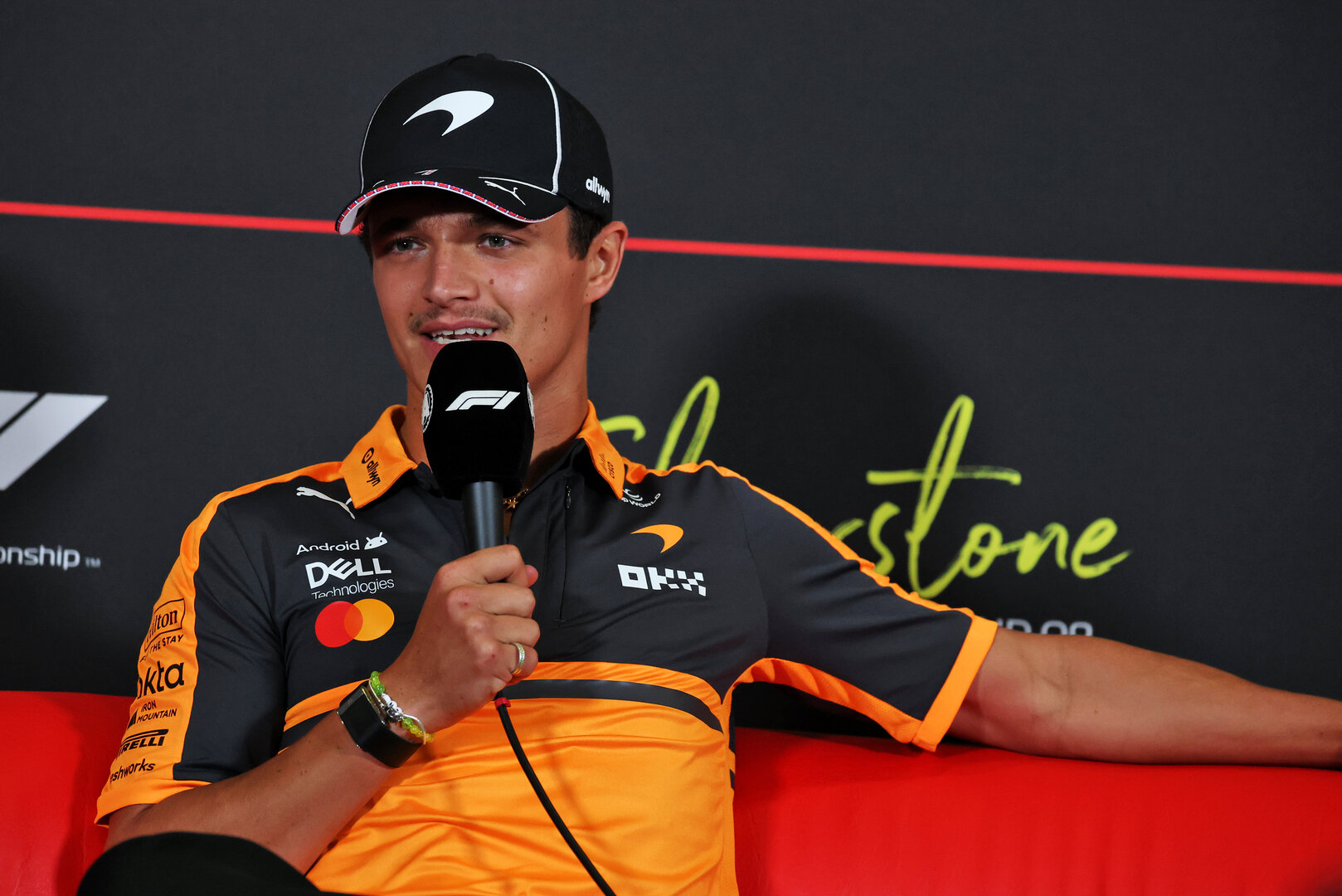 GP GRAN BRETAGNA, Lando Norris (GBR) McLaren F1 Team in the FIA Press Conference.
02.07.2026. Formula 1 World Championship, Rd 9, British Grand Prix, Silverstone, England, Preparation Day.
- www.xpbimages.com, EMail: requests@xpbimages.com © Copyright: Moy / XPB Images