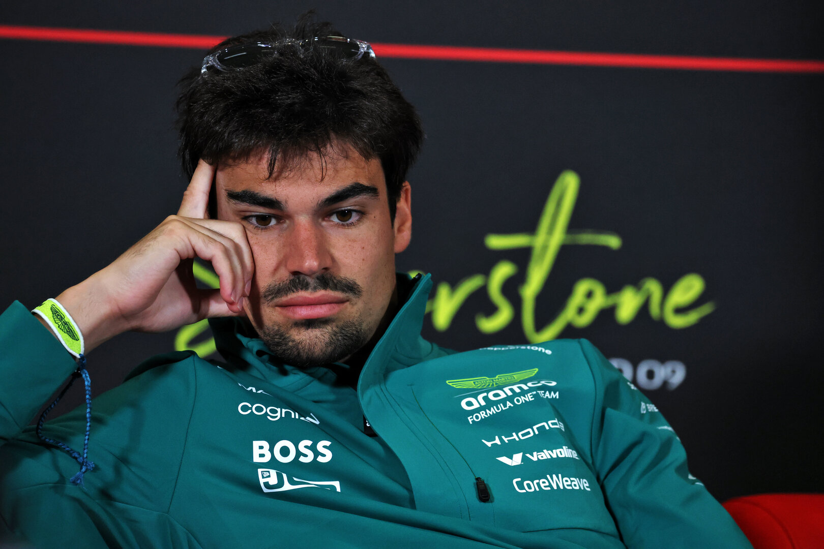 GP GRAN BRETAGNA, Lance Stroll (CDN) Aston Martin F1 Team in the FIA Press Conference.
02.07.2026. Formula 1 World Championship, Rd 9, British Grand Prix, Silverstone, England, Preparation Day.
- www.xpbimages.com, EMail: requests@xpbimages.com © Copyright: Moy / XPB Images
