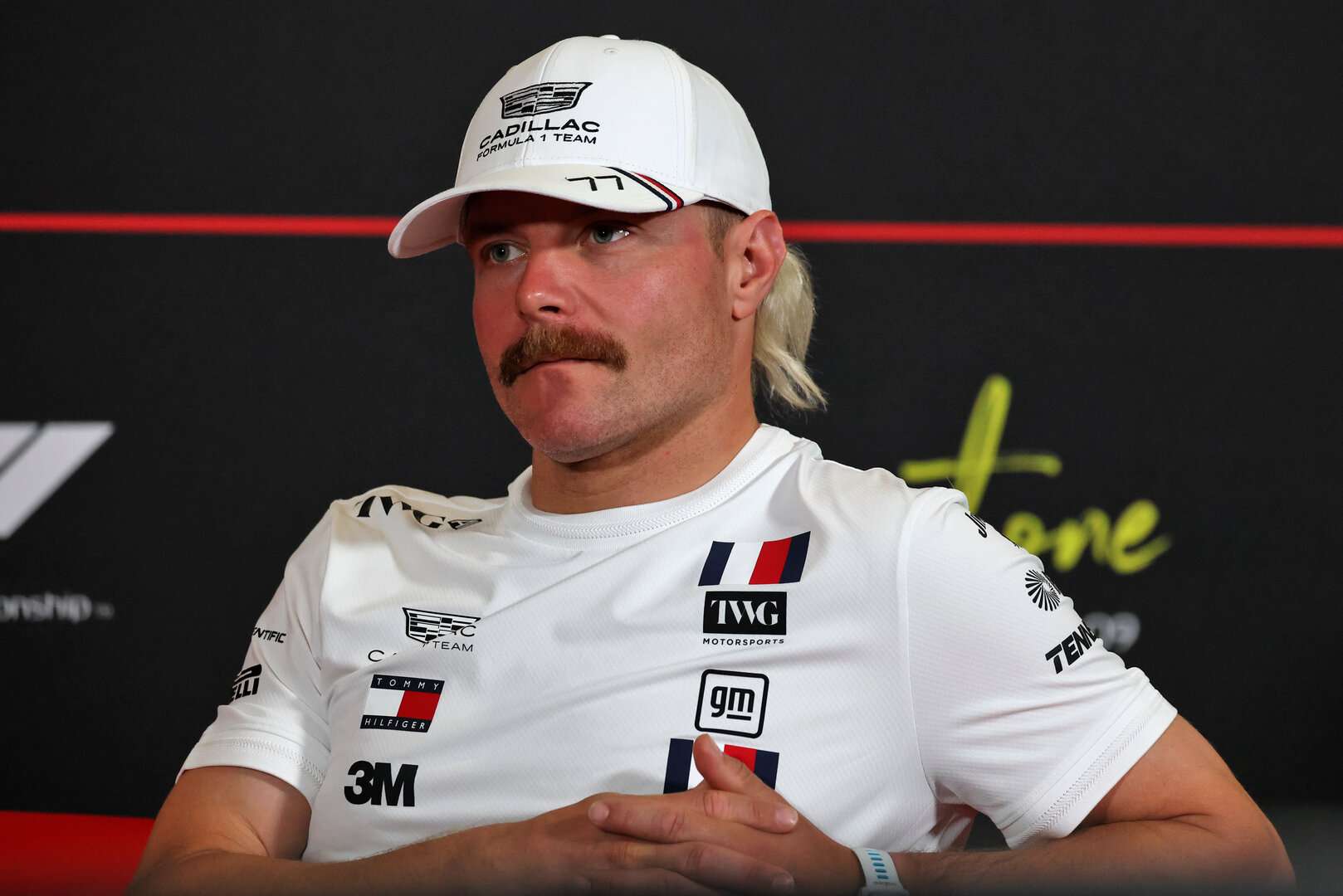 GP GRAN BRETAGNA, Valtteri Bottas (FIN) Cadillac Formula 1 Team in the FIA Press Conference.
02.07.2026. Formula 1 World Championship, Rd 9, British Grand Prix, Silverstone, England, Preparation Day.
- www.xpbimages.com, EMail: requests@xpbimages.com © Copyright: Moy / XPB Images