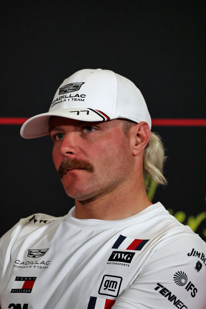 GP GRAN BRETAGNA, Valtteri Bottas (FIN) Cadillac Formula 1 Team in the FIA Press Conference.
02.07.2026. Formula 1 World Championship, Rd 9, British Grand Prix, Silverstone, England, Preparation Day.
- www.xpbimages.com, EMail: requests@xpbimages.com © Copyright: Moy / XPB Images