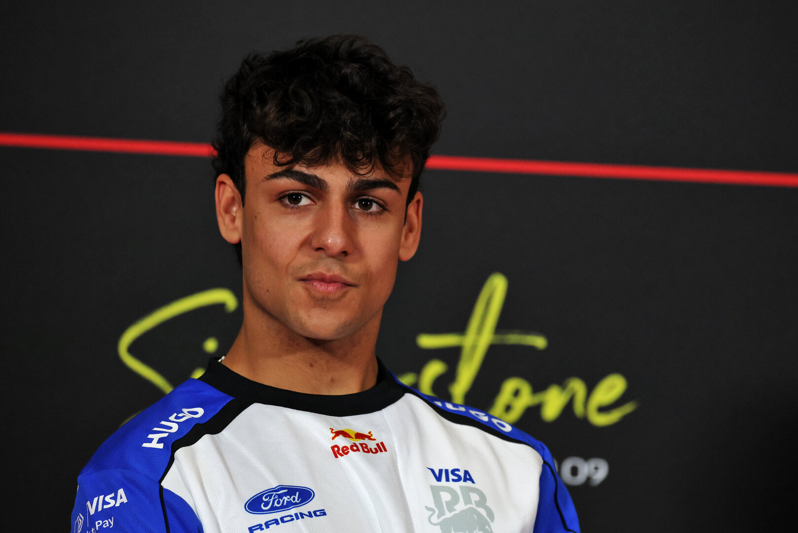 GP GRAN BRETAGNA, Arvid Lindblad (GBR) Racing Bulls Formula One Team in the FIA Press Conference.
02.07.2026. Formula 1 World Championship, Rd 9, British Grand Prix, Silverstone, England, Preparation Day.
- www.xpbimages.com, EMail: requests@xpbimages.com © Copyright: Moy / XPB Images