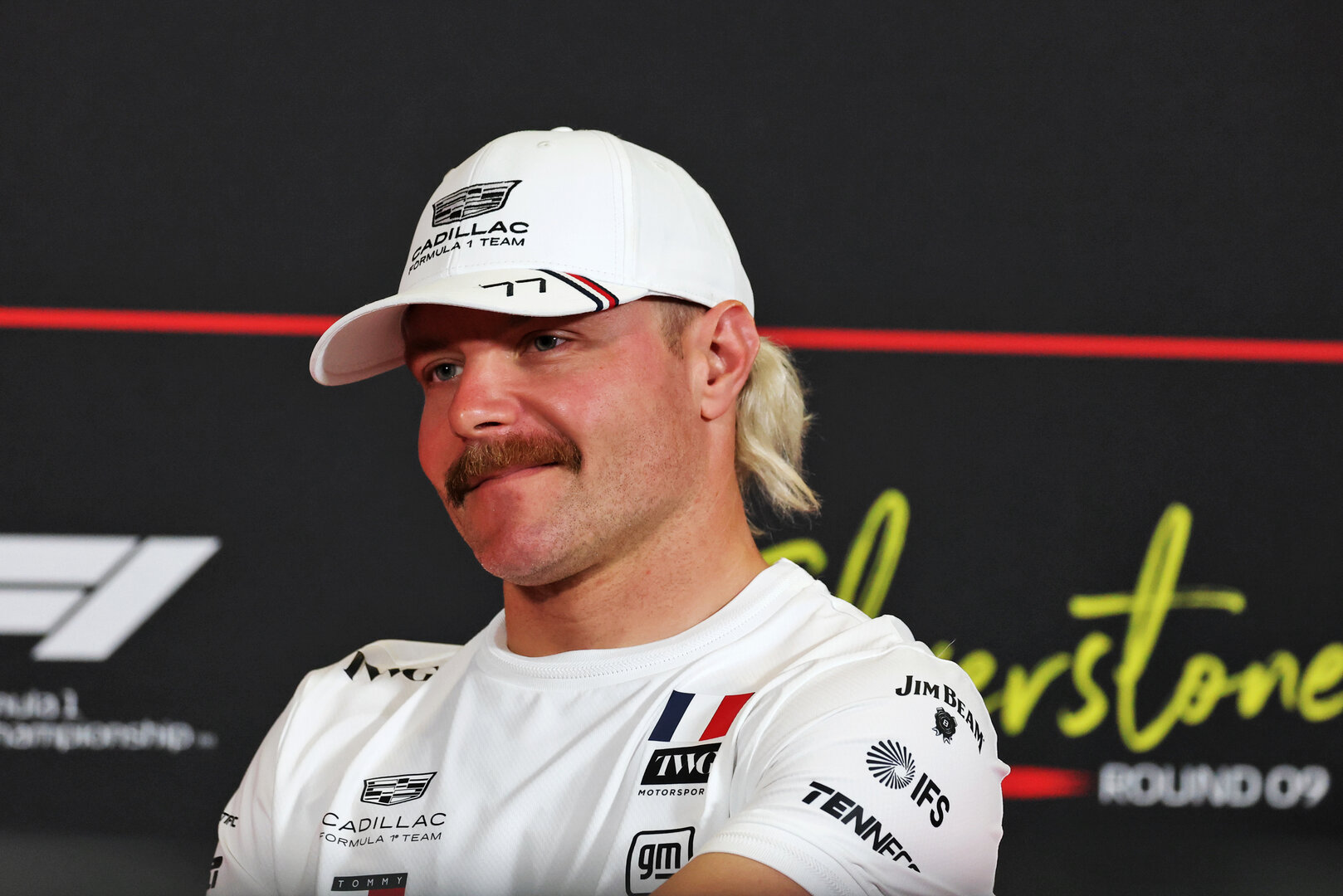 GP GRAN BRETAGNA, Valtteri Bottas (FIN) Cadillac Formula 1 Team in the FIA Press Conference.
02.07.2026. Formula 1 World Championship, Rd 9, British Grand Prix, Silverstone, England, Preparation Day.
- www.xpbimages.com, EMail: requests@xpbimages.com © Copyright: Moy / XPB Images
