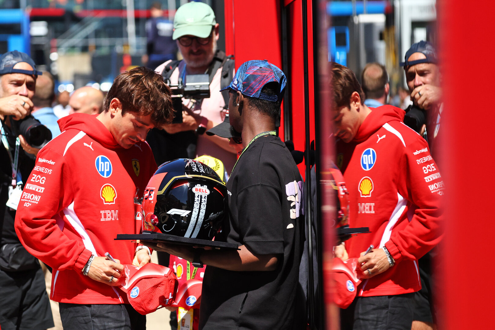 GP GRAN BRETAGNA, Charles Leclerc (MON) Ferrari.
02.07.2026. Formula 1 World Championship, Rd 9, British Grand Prix, Silverstone, England, Preparation Day.
 - www.xpbimages.com, EMail: requests@xpbimages.com © Copyright: Patching / XPB Images