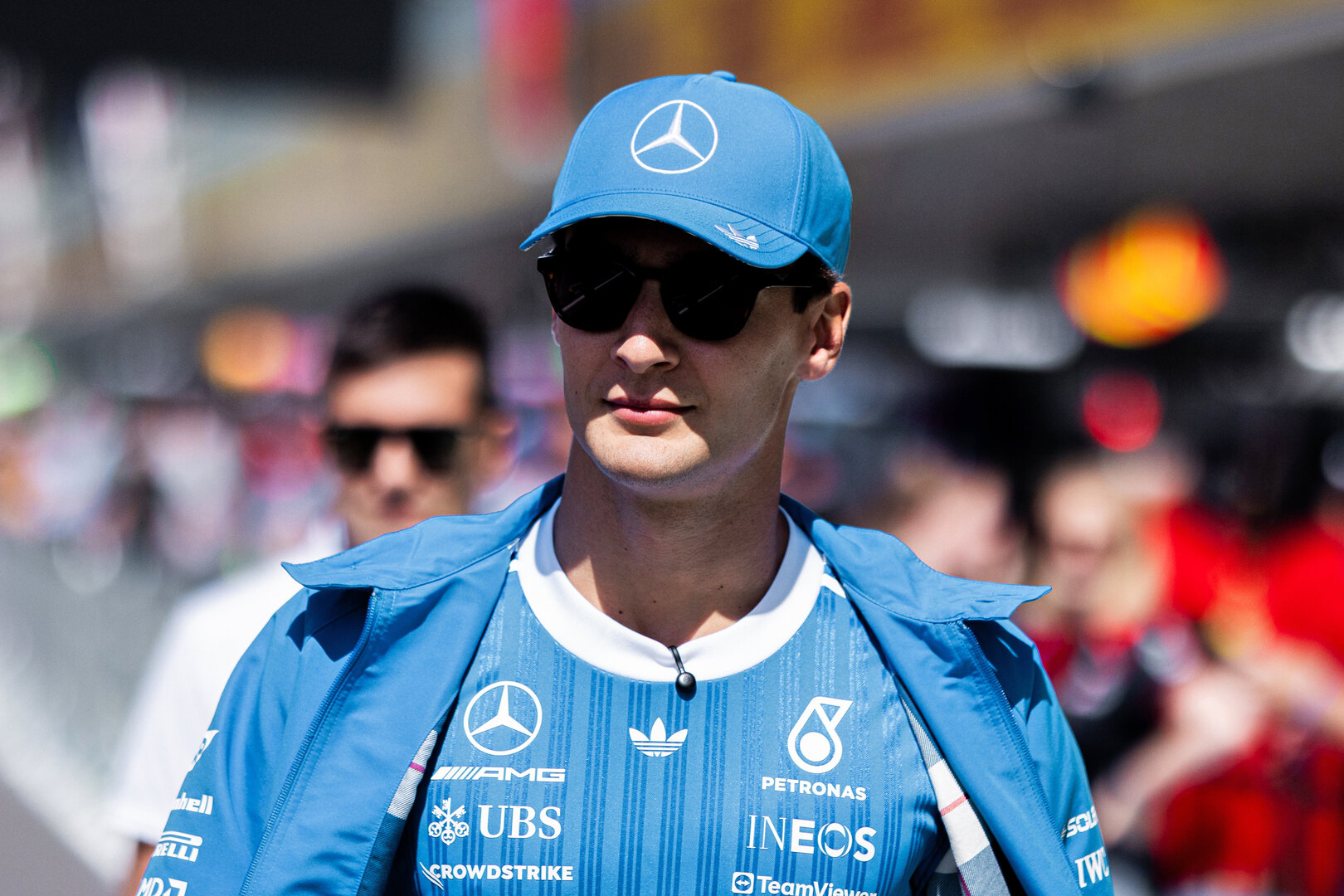 GP GRAN BRETAGNA, George Russell (GBR) Mercedes AMG Formula One Team.
02.07.2026. Formula 1 World Championship, Rd 9, British Grand Prix, Silverstone, England, Preparation Day.
- www.xpbimages.com, EMail: requests@xpbimages.com © Copyright: Davenport / XPB Images