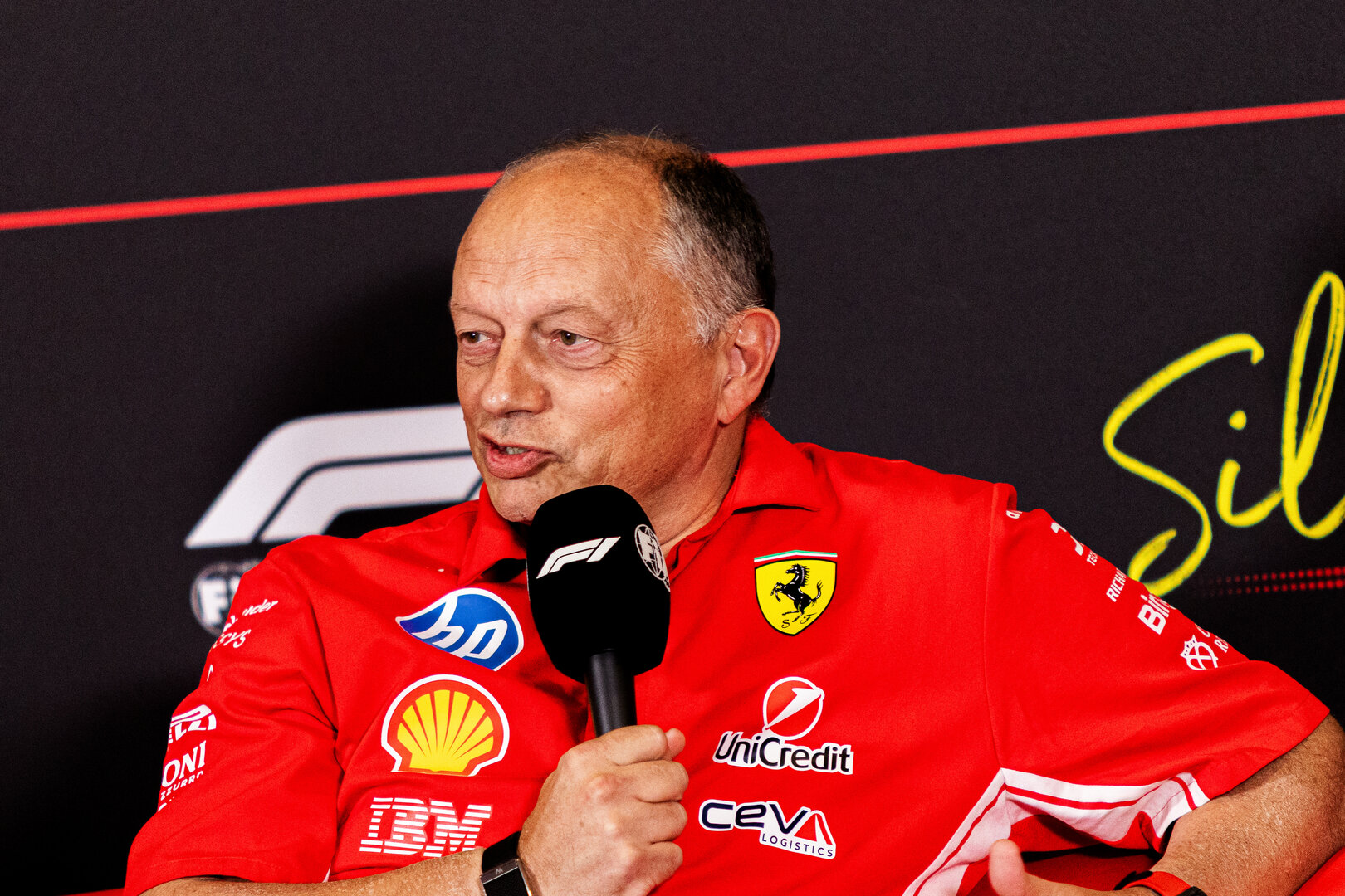 GP GRAN BRETAGNA, Frederic Vasseur (FRA) Ferrari Team Principal in the FIA Press Conference.
03.07.2026. Formula 1 World Championship, Rd 9, British Grand Prix, Silverstone, England, Sprint Qualifiche Day.
- www.xpbimages.com, EMail: requests@xpbimages.com © Copyright: Denny / XPB Images