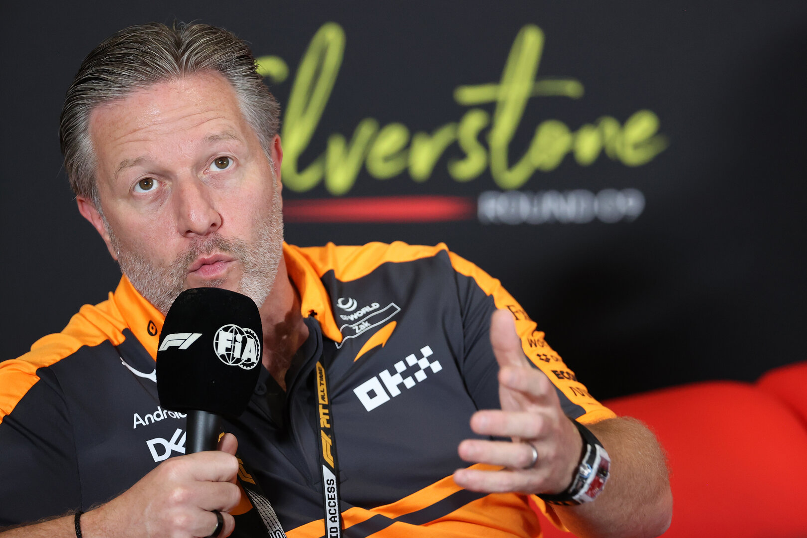 GP GRAN BRETAGNA, Zak Brown (USA) McLaren F1 Team Executive Director in the FIA Press Conference.
03.07.2026. Formula 1 World Championship, Rd 9, British Grand Prix, Silverstone, England, Sprint Qualifiche Day.
- www.xpbimages.com, EMail: requests@xpbimages.com © Copyright: Davenport / XPB Images