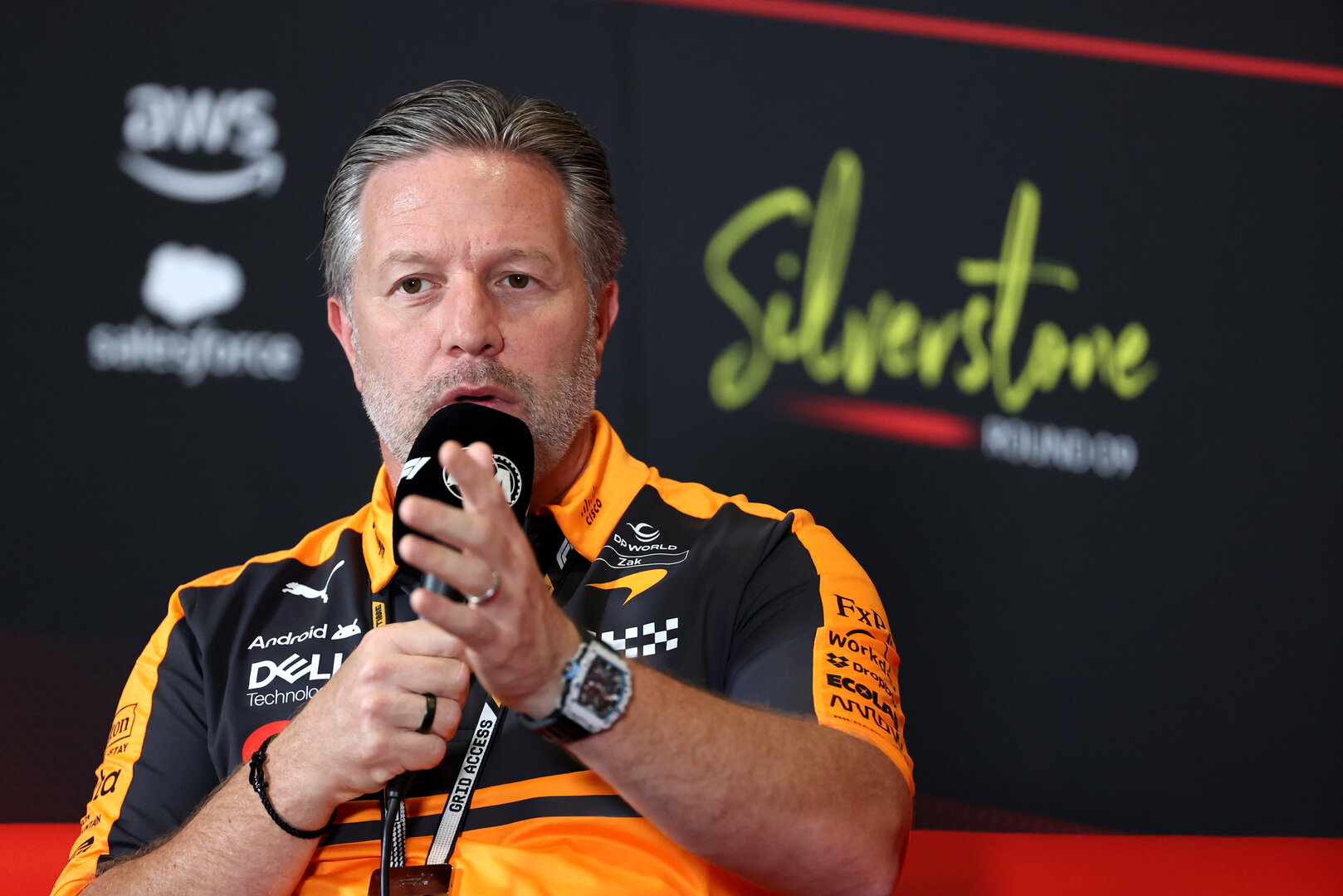 GP GRAN BRETAGNA, Zak Brown (USA) McLaren F1 Team Executive Director in the FIA Press Conference.
03.07.2026. Formula 1 World Championship, Rd 9, British Grand Prix, Silverstone, England, Sprint Qualifiche Day.
- www.xpbimages.com, EMail: requests@xpbimages.com © Copyright: Davenport / XPB Images