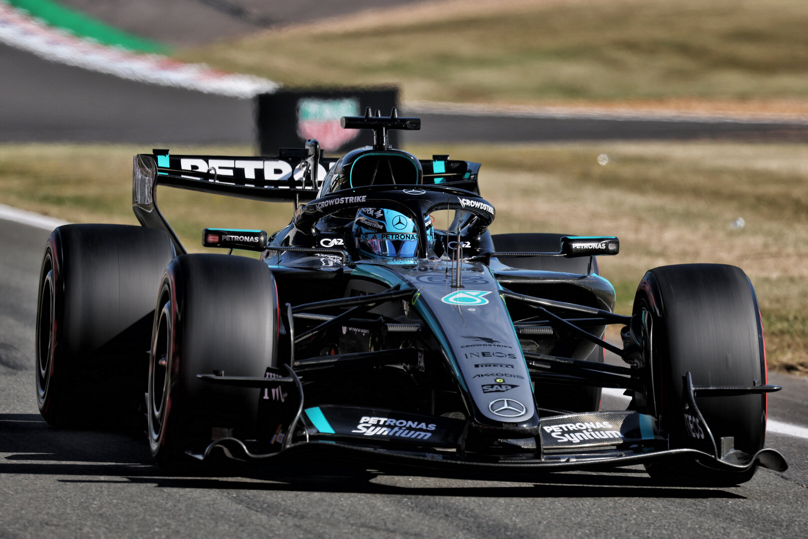 GP GRAN BRETAGNA, George Russell (GBR) Mercedes AMG Formula One Team W17.
03.07.2026. Formula 1 World Championship, Rd 9, British Grand Prix, Silverstone, England, Sprint Qualifiche Day.
- www.xpbimages.com, EMail: requests@xpbimages.com © Copyright: Moy / XPB Images
