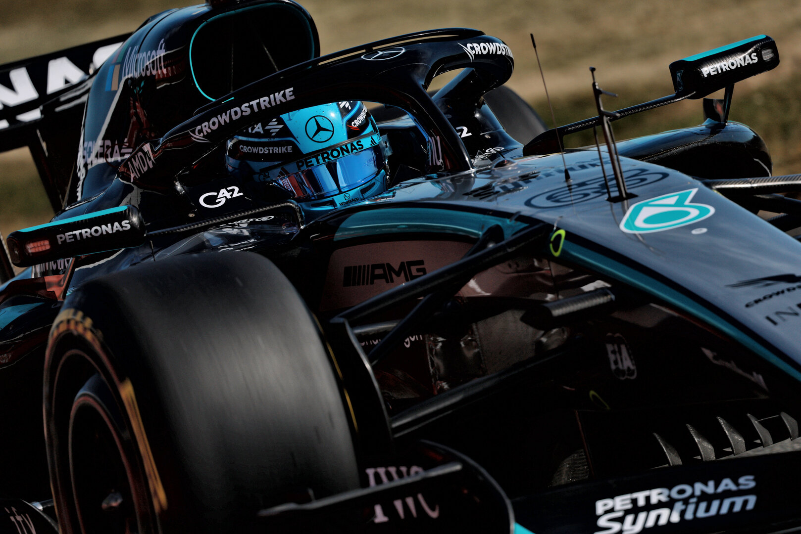 GP GRAN BRETAGNA, George Russell (GBR) Mercedes AMG Formula One Team W17.
03.07.2026. Formula 1 World Championship, Rd 9, British Grand Prix, Silverstone, England, Sprint Qualifiche Day.
- www.xpbimages.com, EMail: requests@xpbimages.com © Copyright: Charniaux / XPB Images