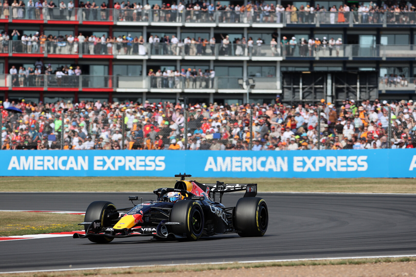 GP GRAN BRETAGNA, Max Verstappen (NLD) Red Bull Racing RB22.
03.07.2026. Formula 1 World Championship, Rd 9, British Grand Prix, Silverstone, England, Sprint Qualifiche Day.
- www.xpbimages.com, EMail: requests@xpbimages.com © Copyright: Davenport / XPB Images