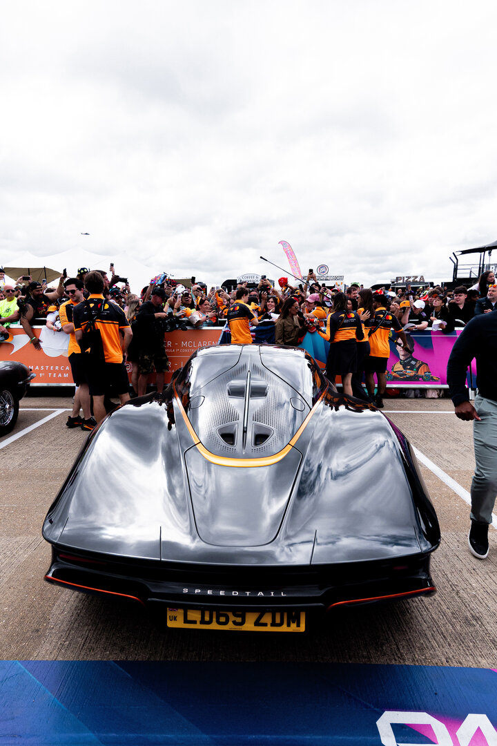 GP GRAN BRETAGNA, A McLaren Speedtail.
04.07.2026. Formula 1 World Championship, Rd 9, British Grand Prix, Silverstone, England, Sprint e Qualifiche Day.
 - www.xpbimages.com, EMail: requests@xpbimages.com © Copyright: Denny / XPB Images