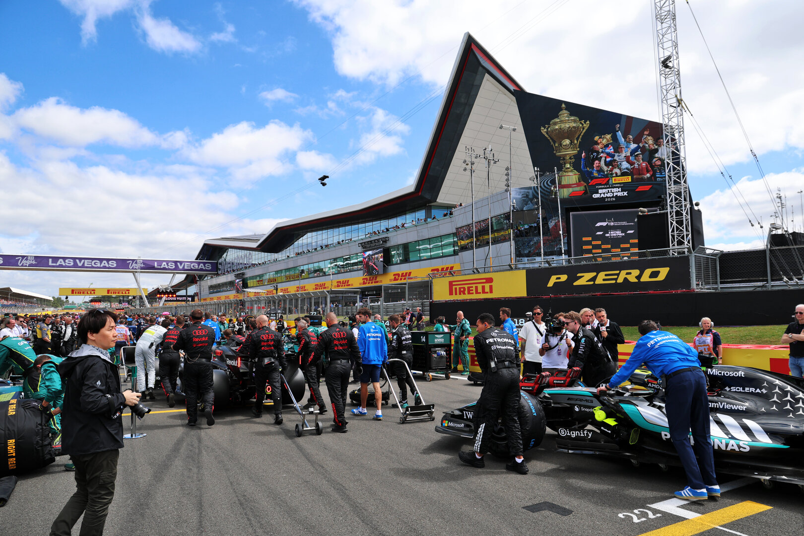 GP GRAN BRETAGNA, griglia Atmosfera.
04.07.2026. Formula 1 World Championship, Rd 9, British Grand Prix, Silverstone, England, Sprint e Qualifiche Day.
- www.xpbimages.com, EMail: requests@xpbimages.com © Copyright: Batchelor / XPB Images