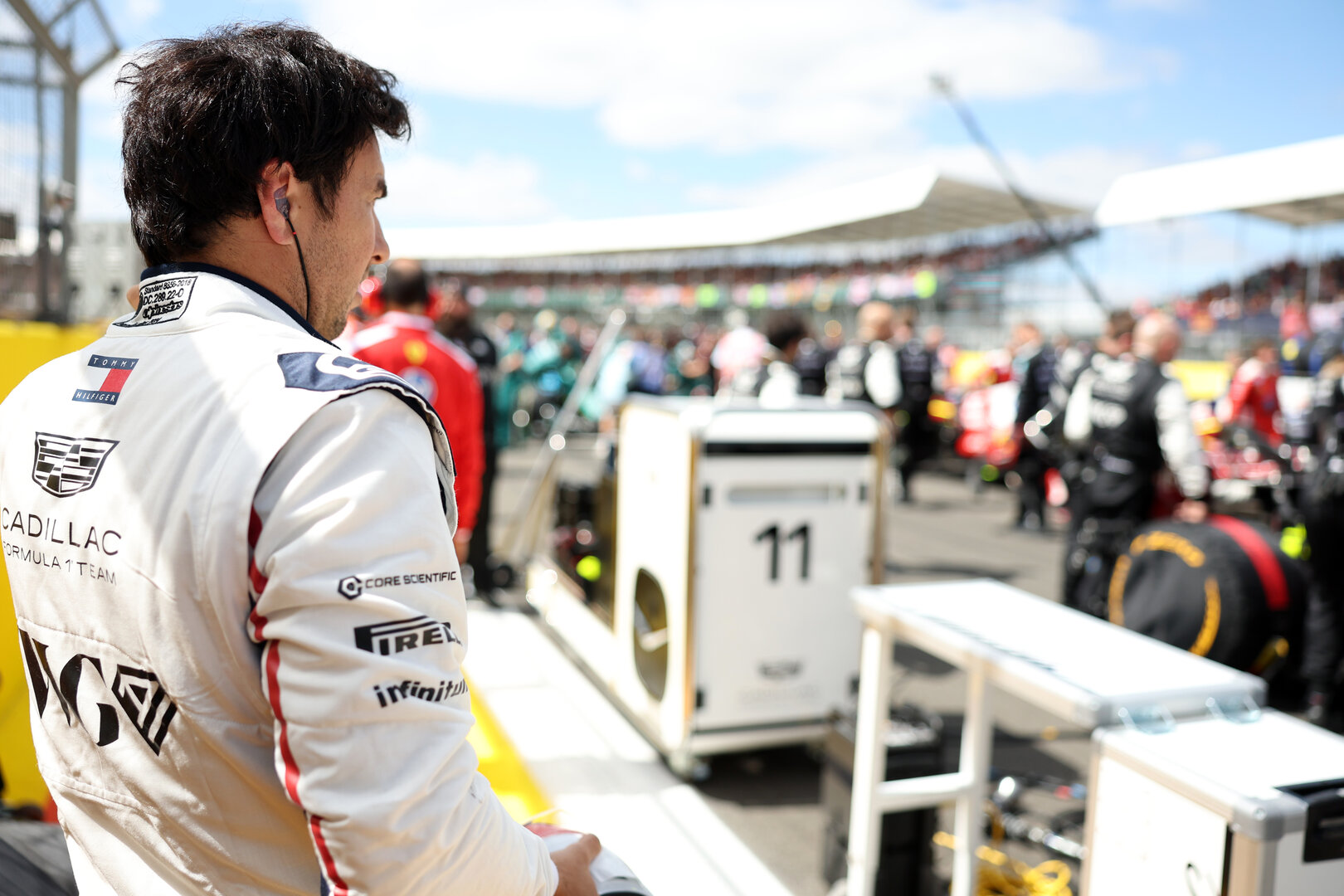 GP GRAN BRETAGNA, Sergio Perez (MEX) Cadillac Formula 1 Team on the grid.
04.07.2026. Formula 1 World Championship, Rd 9, British Grand Prix, Silverstone, England, Sprint e Qualifiche Day.
- www.xpbimages.com, EMail: requests@xpbimages.com © Copyright: Bearne / XPB Images