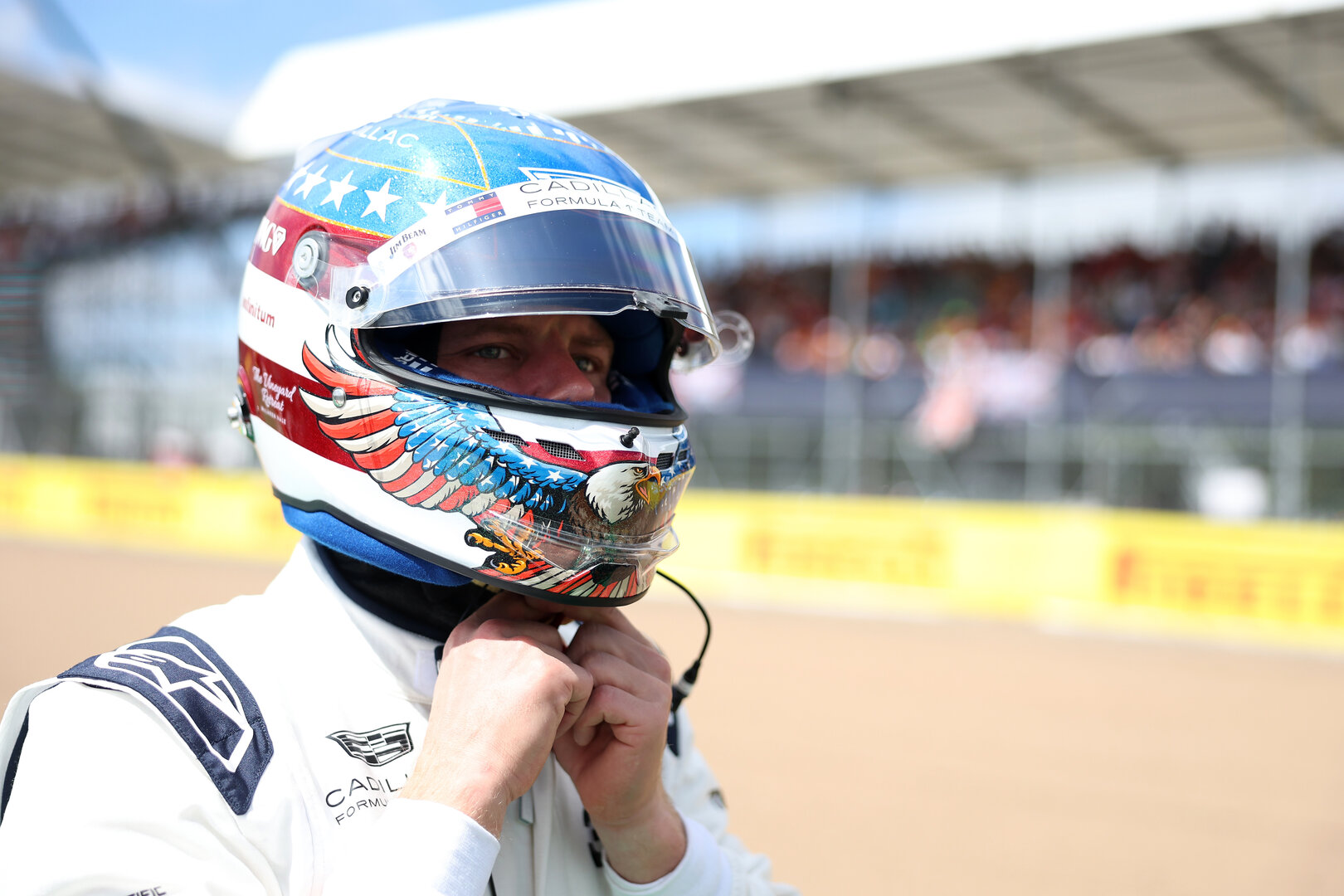 GP GRAN BRETAGNA, Valtteri Bottas (FIN) Cadillac Formula 1 Team on the grid.
04.07.2026. Formula 1 World Championship, Rd 9, British Grand Prix, Silverstone, England, Sprint e Qualifiche Day.
- www.xpbimages.com, EMail: requests@xpbimages.com © Copyright: Bearne / XPB Images