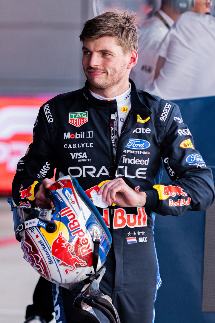 GP GRAN BRETAGNA, Max Verstappen (NLD) Red Bull Racing in Sprint parc ferme.
04.07.2026. Formula 1 World Championship, Rd 9, British Grand Prix, Silverstone, England, Sprint e Qualifiche Day.
 - www.xpbimages.com, EMail: requests@xpbimages.com © Copyright: Denny / XPB Images