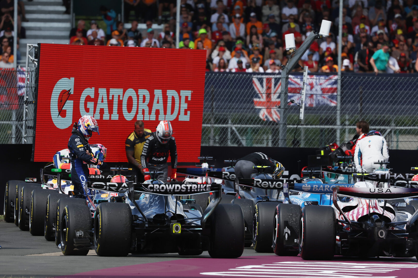 GP GRAN BRETAGNA, Max Verstappen (NLD) Red Bull Racing in parc ferme.
04.07.2026. Formula 1 World Championship, Rd 9, British Grand Prix, Silverstone, England, Sprint e Qualifiche Day.
- www.xpbimages.com, EMail: requests@xpbimages.com © Copyright: Dunbar / XPB Images