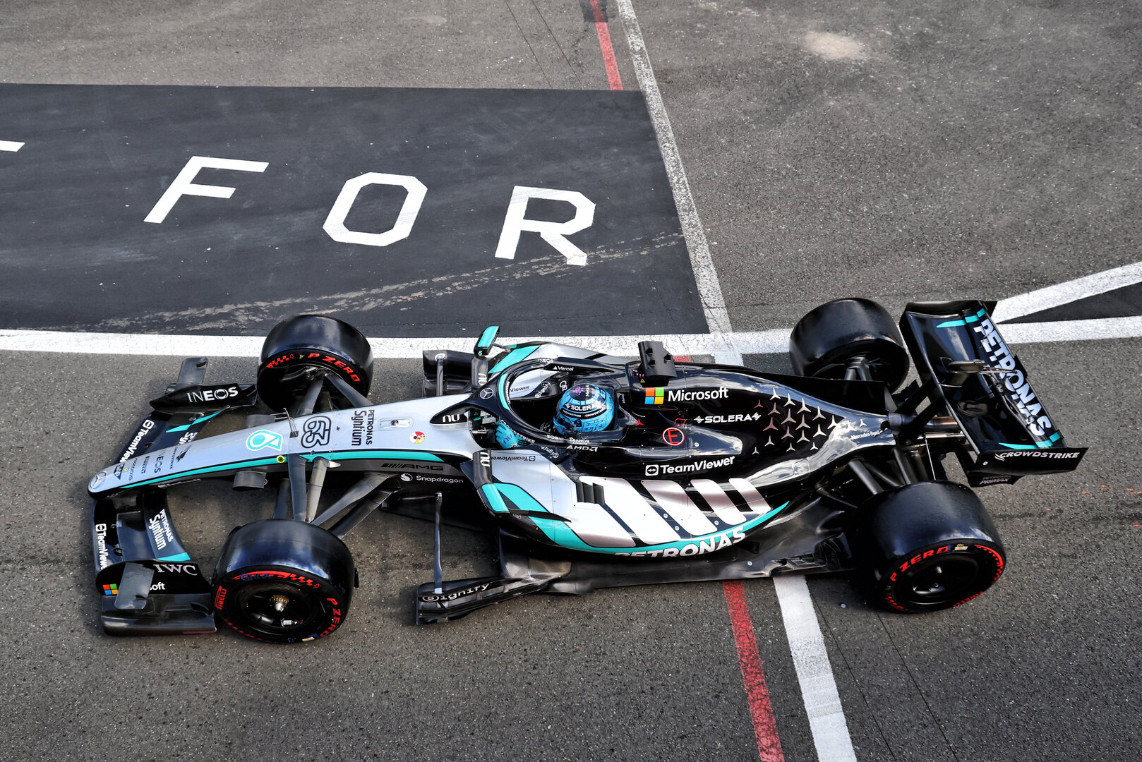 GP GRAN BRETAGNA, George Russell (GBR) Mercedes AMG Formula One Team W17.
04.07.2026. Formula 1 World Championship, Rd 9, British Grand Prix, Silverstone, England, Sprint e Qualifiche Day.
- www.xpbimages.com, EMail: requests@xpbimages.com © Copyright: Batchelor / XPB Images