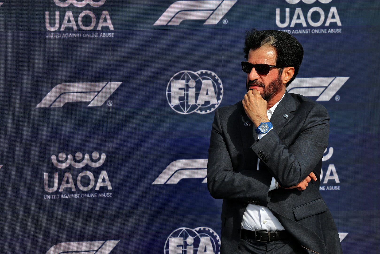 GP GRAN BRETAGNA, Mohammed Bin Sulayem (UAE) FIA President in qualifying parc ferme.
04.07.2026. Formula 1 World Championship, Rd 9, British Grand Prix, Silverstone, England, Sprint e Qualifiche Day.
- www.xpbimages.com, EMail: requests@xpbimages.com © Copyright: Batchelor / XPB Images