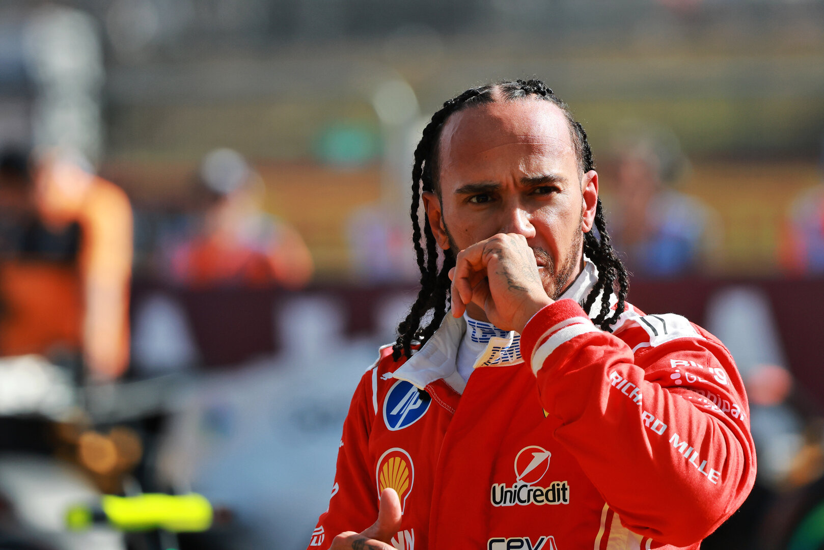 GP GRAN BRETAGNA, Lewis Hamilton (GBR) Ferrari in qualifying parc ferme. 
04.07.2026. Formula 1 World Championship, Rd 9, British Grand Prix, Silverstone, England, Sprint e Qualifiche Day.
- www.xpbimages.com, EMail: requests@xpbimages.com © Copyright: Charniaux / XPB Images