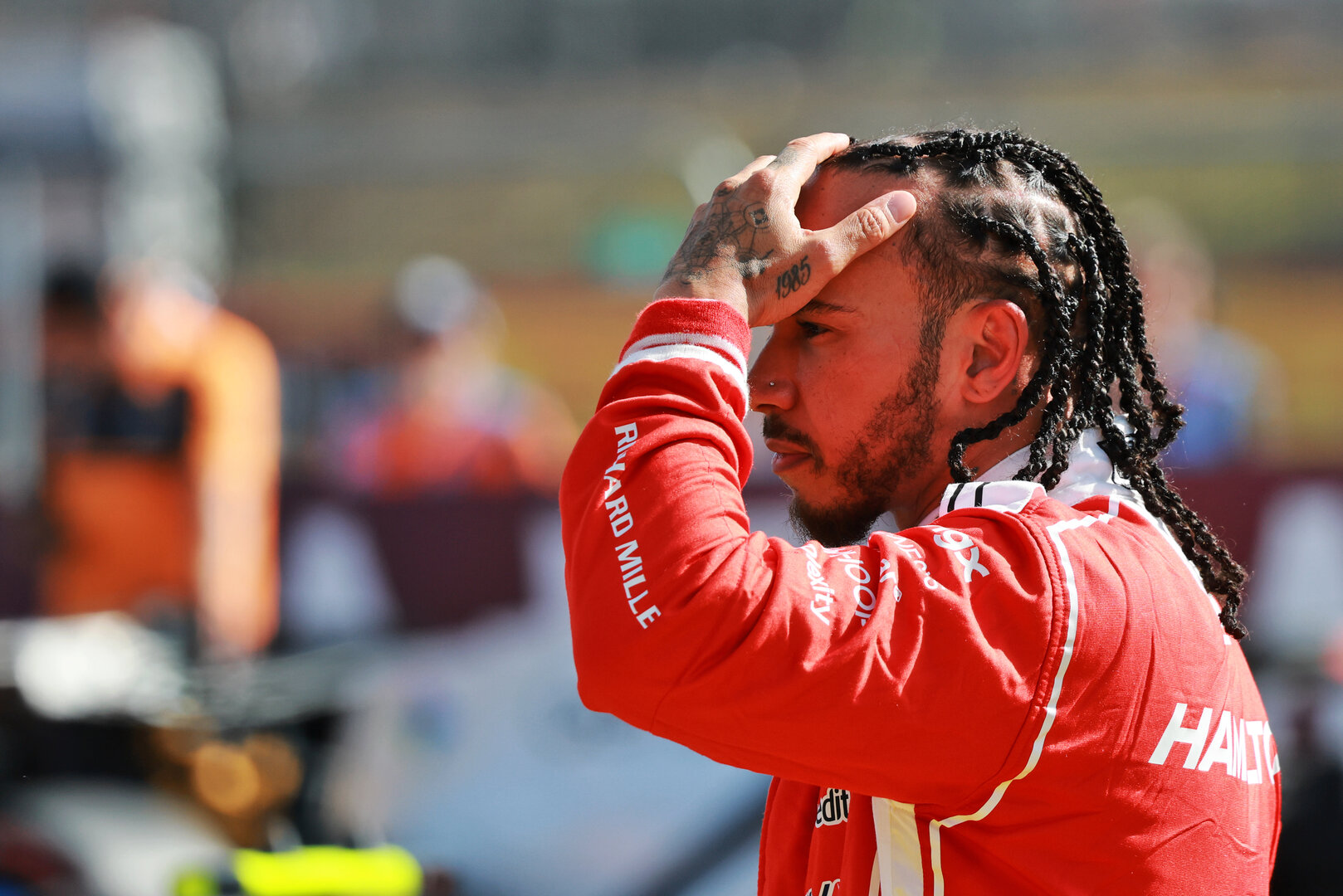 GP GRAN BRETAGNA, Lewis Hamilton (GBR) Ferrari in qualifying parc ferme. 
04.07.2026. Formula 1 World Championship, Rd 9, British Grand Prix, Silverstone, England, Sprint e Qualifiche Day.
- www.xpbimages.com, EMail: requests@xpbimages.com © Copyright: Charniaux / XPB Images