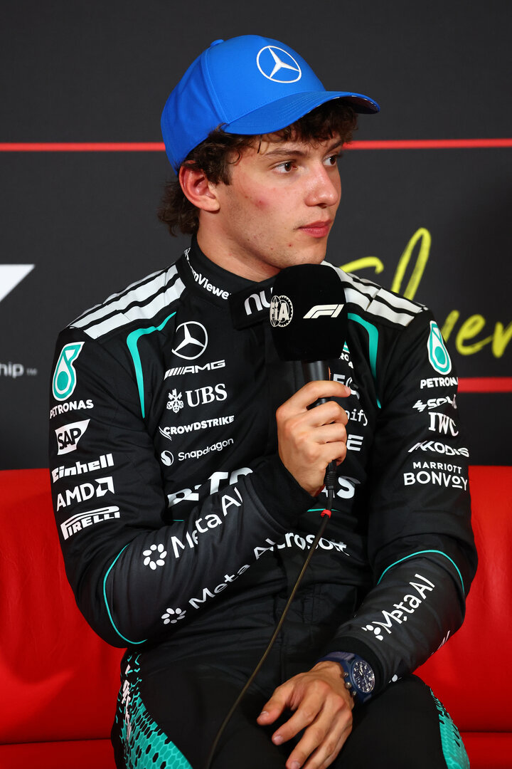 GP GRAN BRETAGNA, Andrea Kimi Antonelli (ITA) Mercedes AMG Formula One Team in the post qualifying FIA Press Conference.
04.07.2026. Formula 1 World Championship, Rd 9, British Grand Prix, Silverstone, England, Sprint e Qualifiche Day.
- www.xpbimages.com, EMail: requests@xpbimages.com © Copyright: Bearne / XPB Images