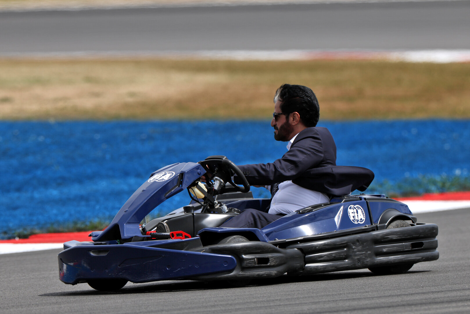 GP GRAN BRETAGNA, Mohammed Bin Sulayem (UAE) FIA President on the drivers' parade in a kart.
05.07.2026. Formula 1 World Championship, Rd 9, British Grand Prix, Silverstone, England, Gara Day.
- www.xpbimages.com, EMail: requests@xpbimages.com © Copyright: Charniaux / XPB Images
