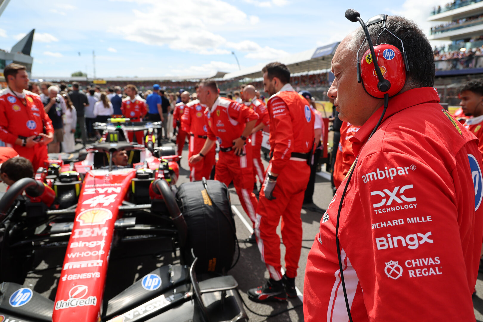 GP GRAN BRETAGNA, Frederic Vasseur (FRA) Ferrari Team Principal on the grid.
05.07.2026. Formula 1 World Championship, Rd 9, British Grand Prix, Silverstone, England, Gara Day.
- www.xpbimages.com, EMail: requests@xpbimages.com © Copyright: Batchelor / XPB Images
